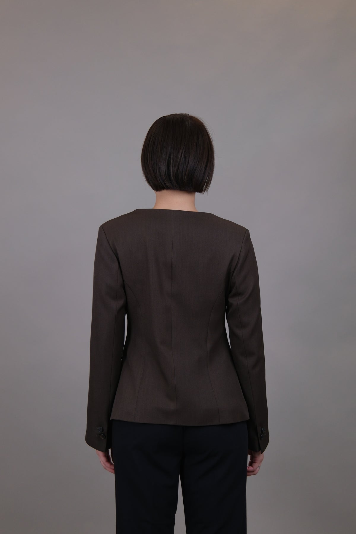 Celine Sculpted Collarless Blazer
