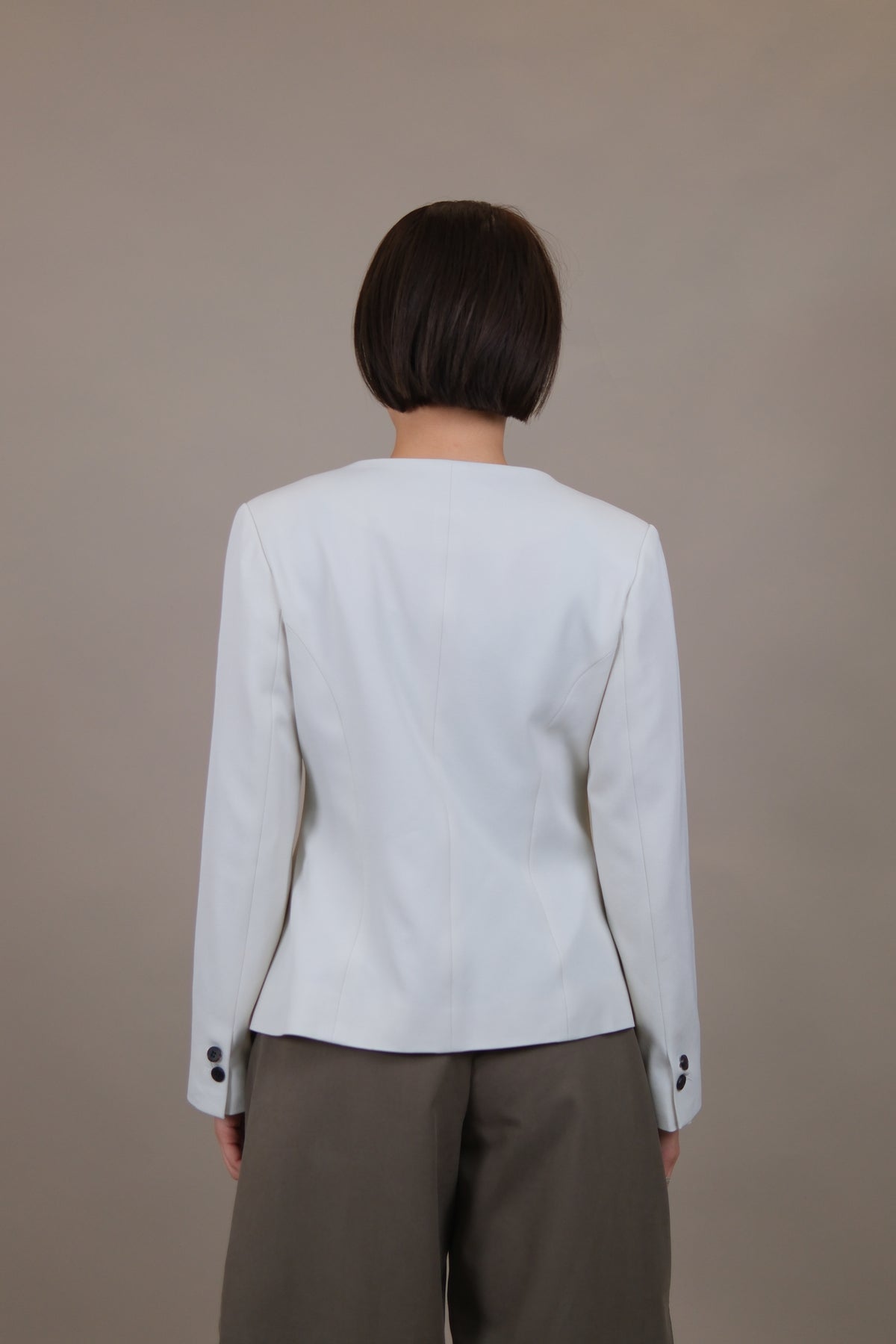 Celine Sculpted Collarless Blazer