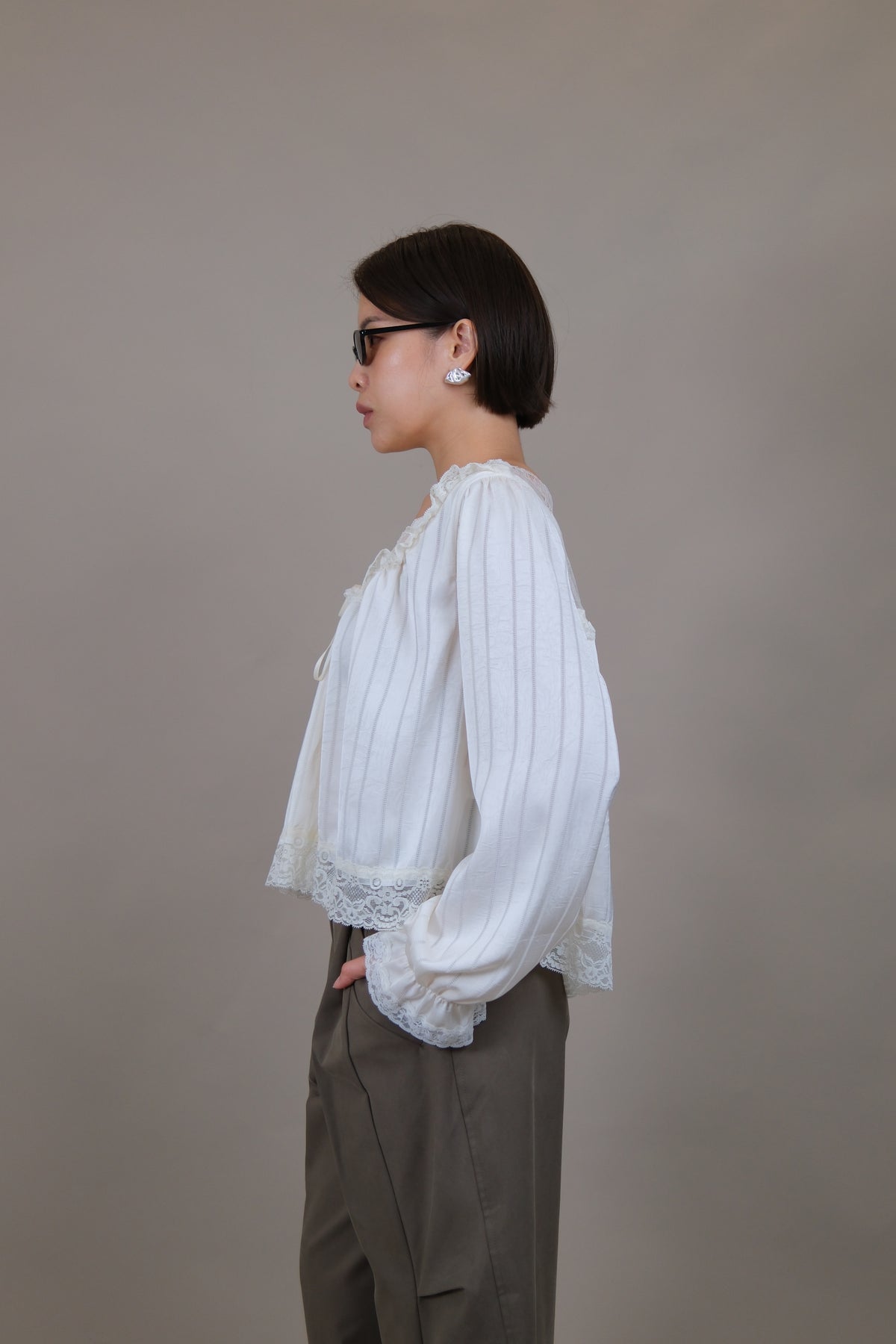 Celeste Lace Ruffle Blouse
