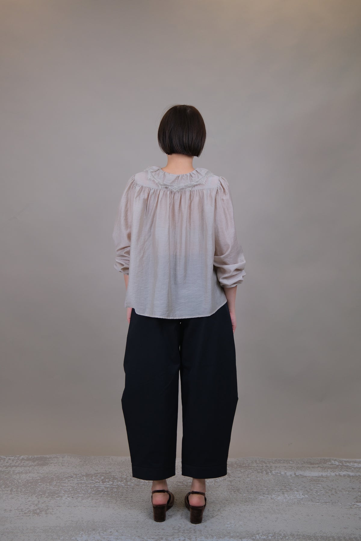 Elodie Ruffle Lace Sheer Blouse
