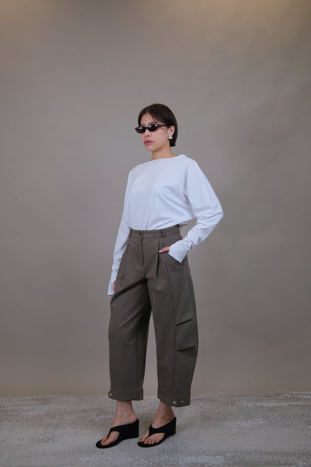 Noelle Thumbhole Boat Neck Top