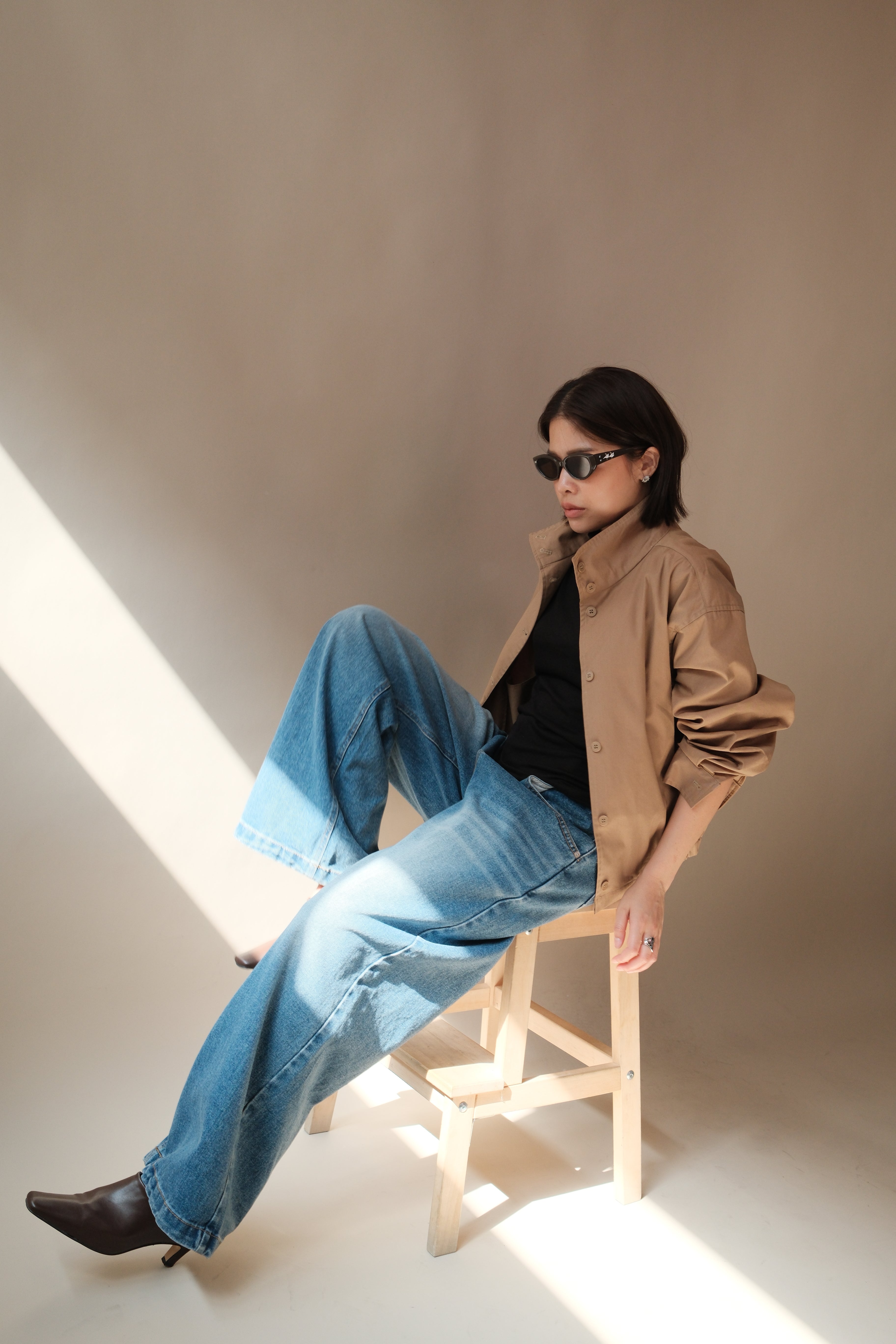 Coucou Large pocket wide leg jeans