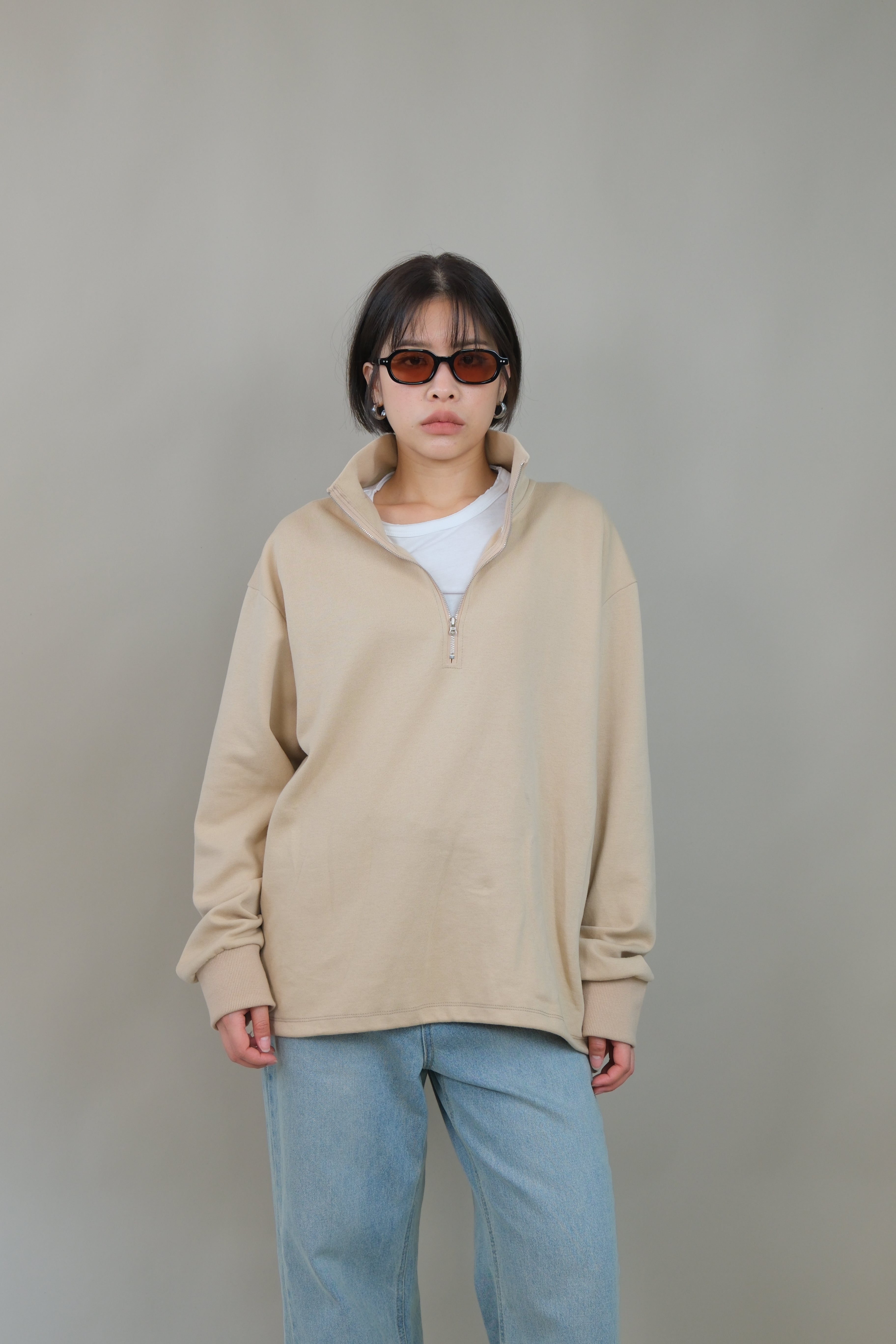 Molne Half-Zip Pullover with Adjustable Hem