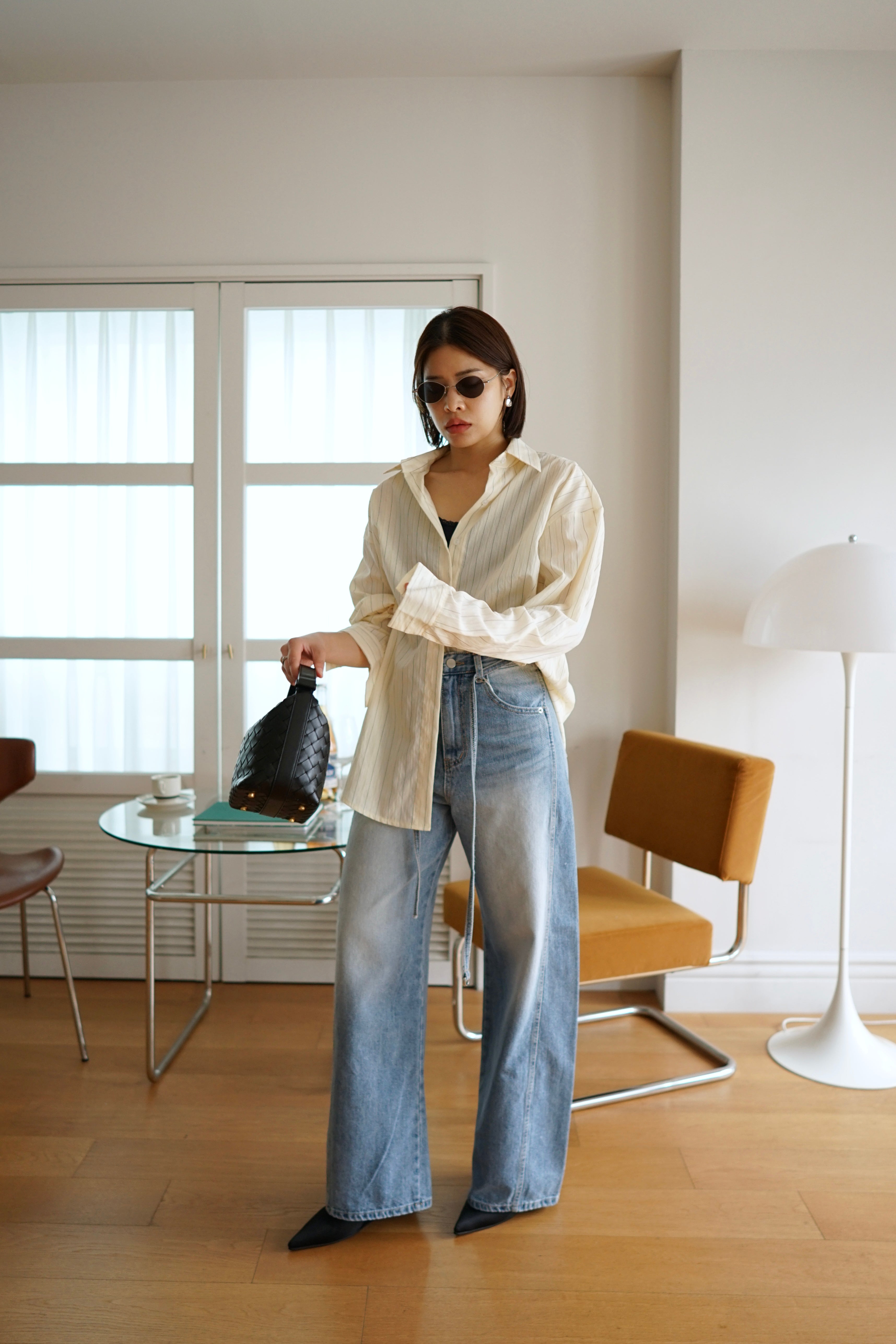 Lenon high rise straight wide leg jeans