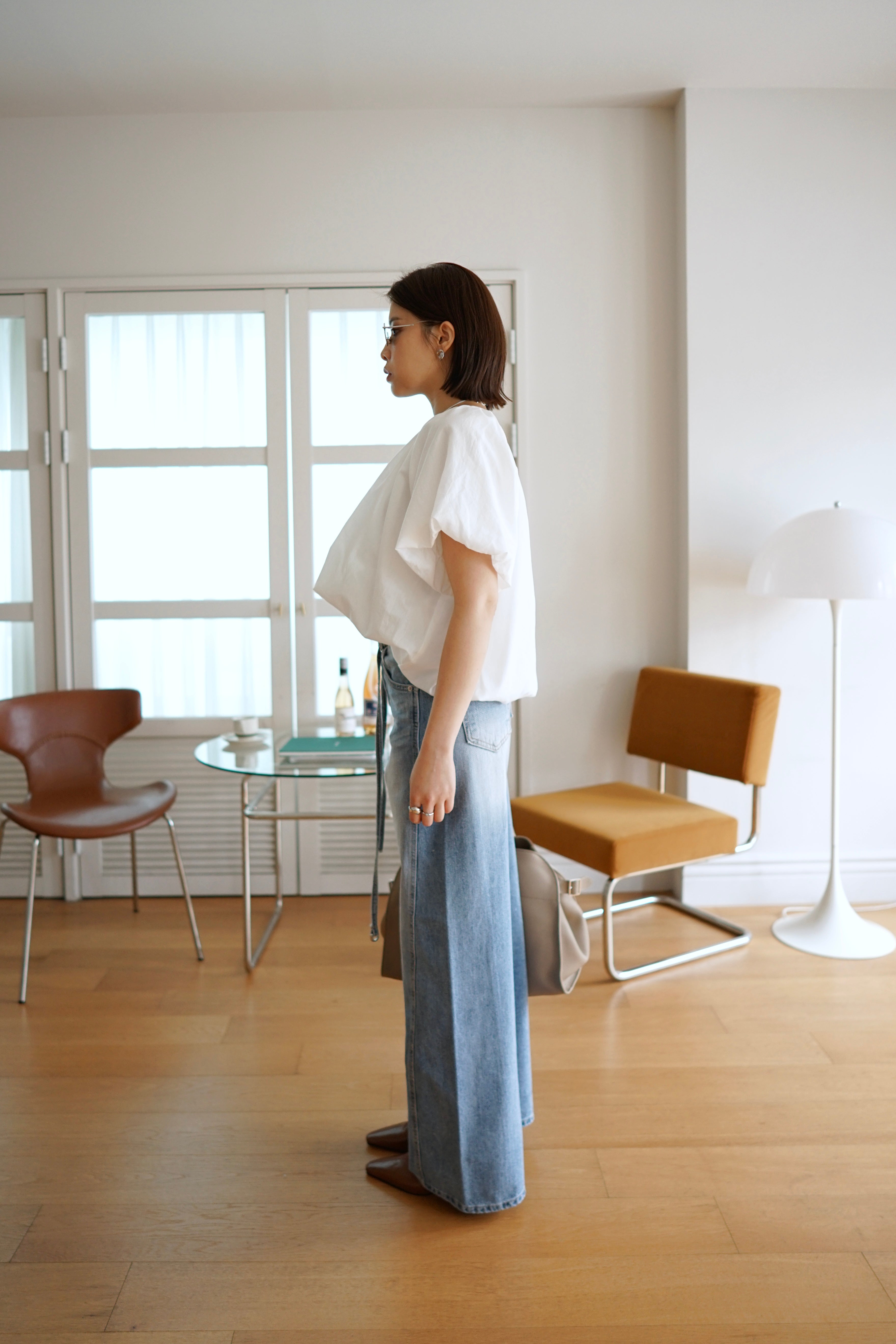 Cloudy crop blouse