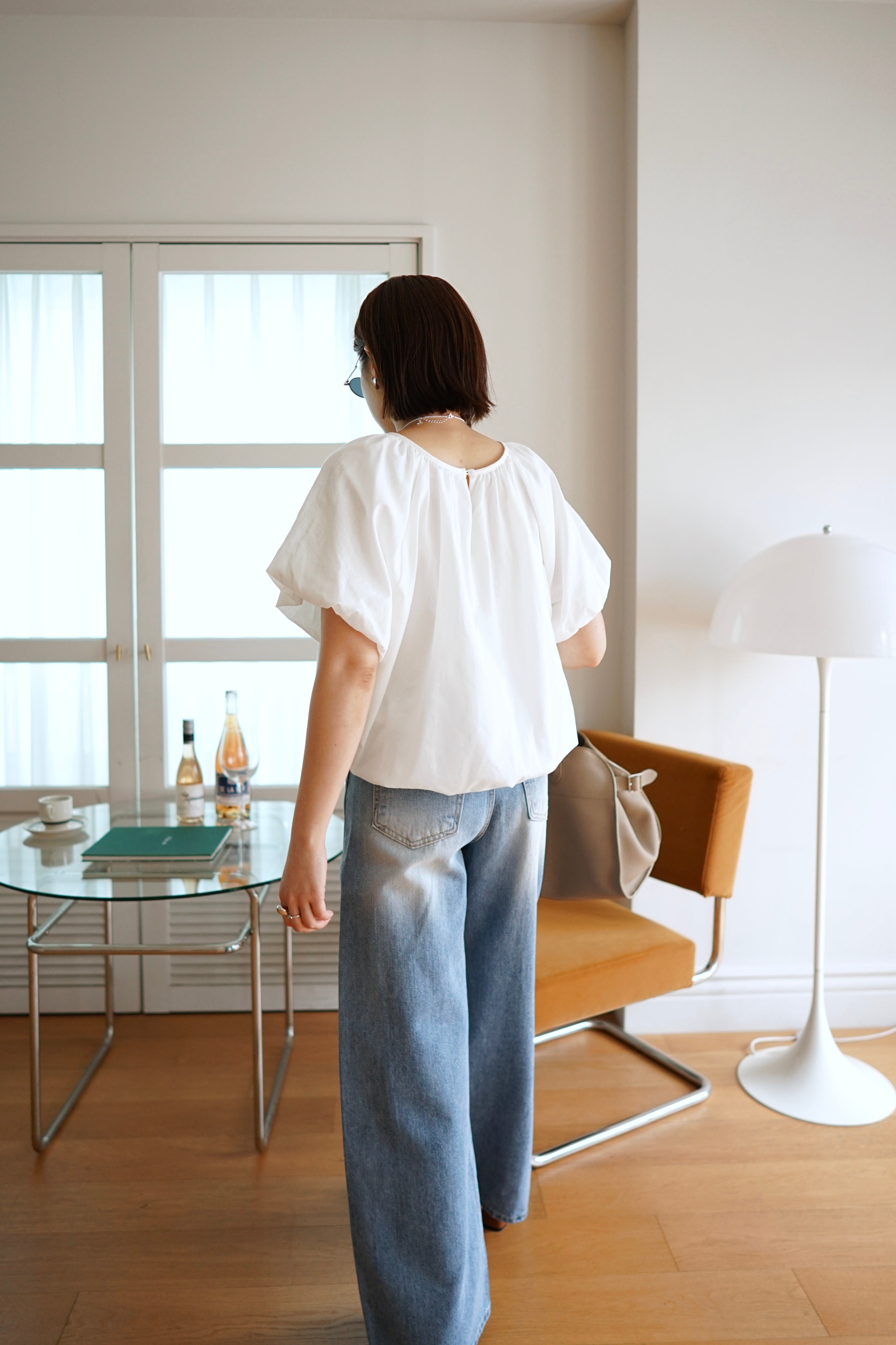 Cloudy crop blouse