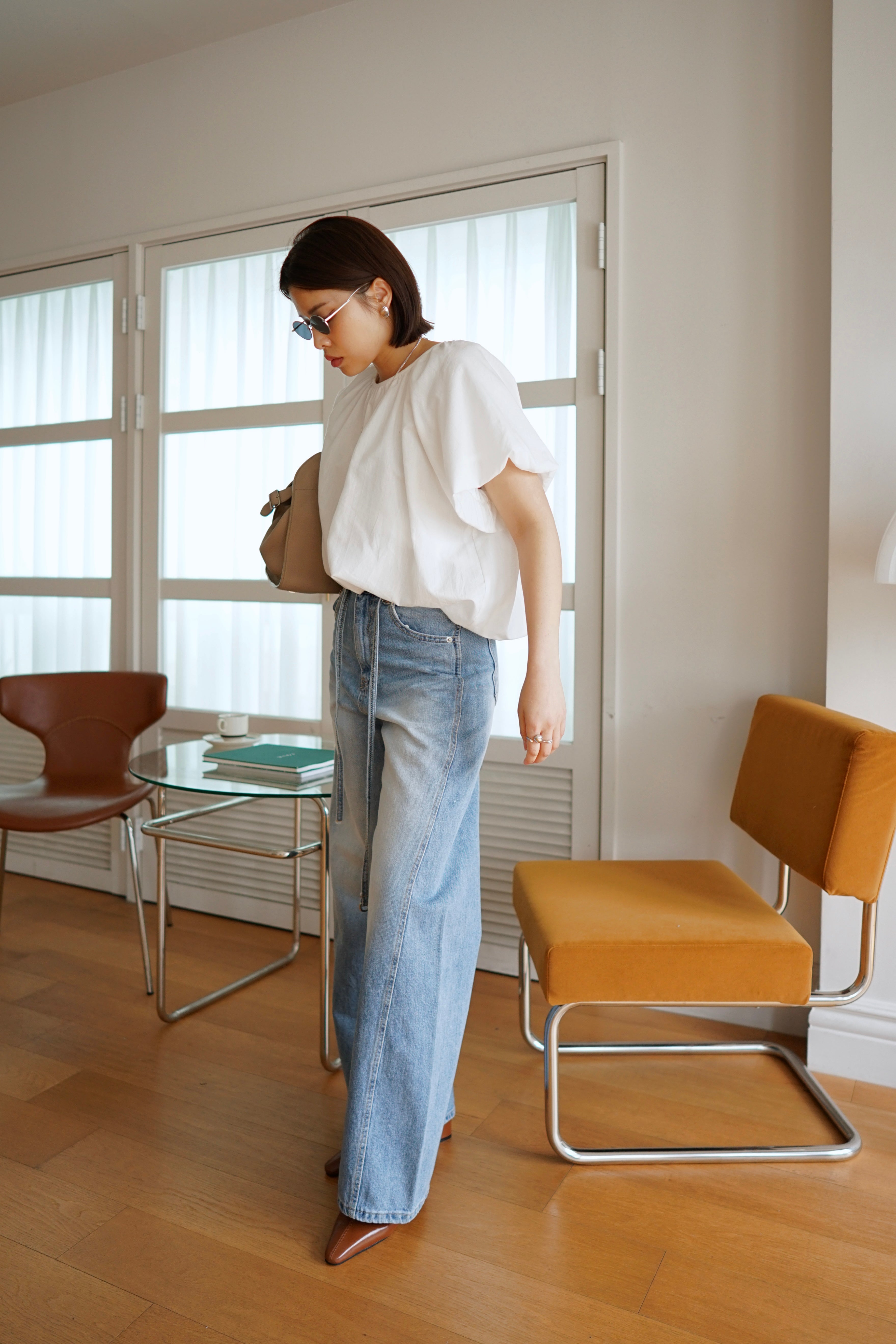 Lenon high rise straight wide leg jeans