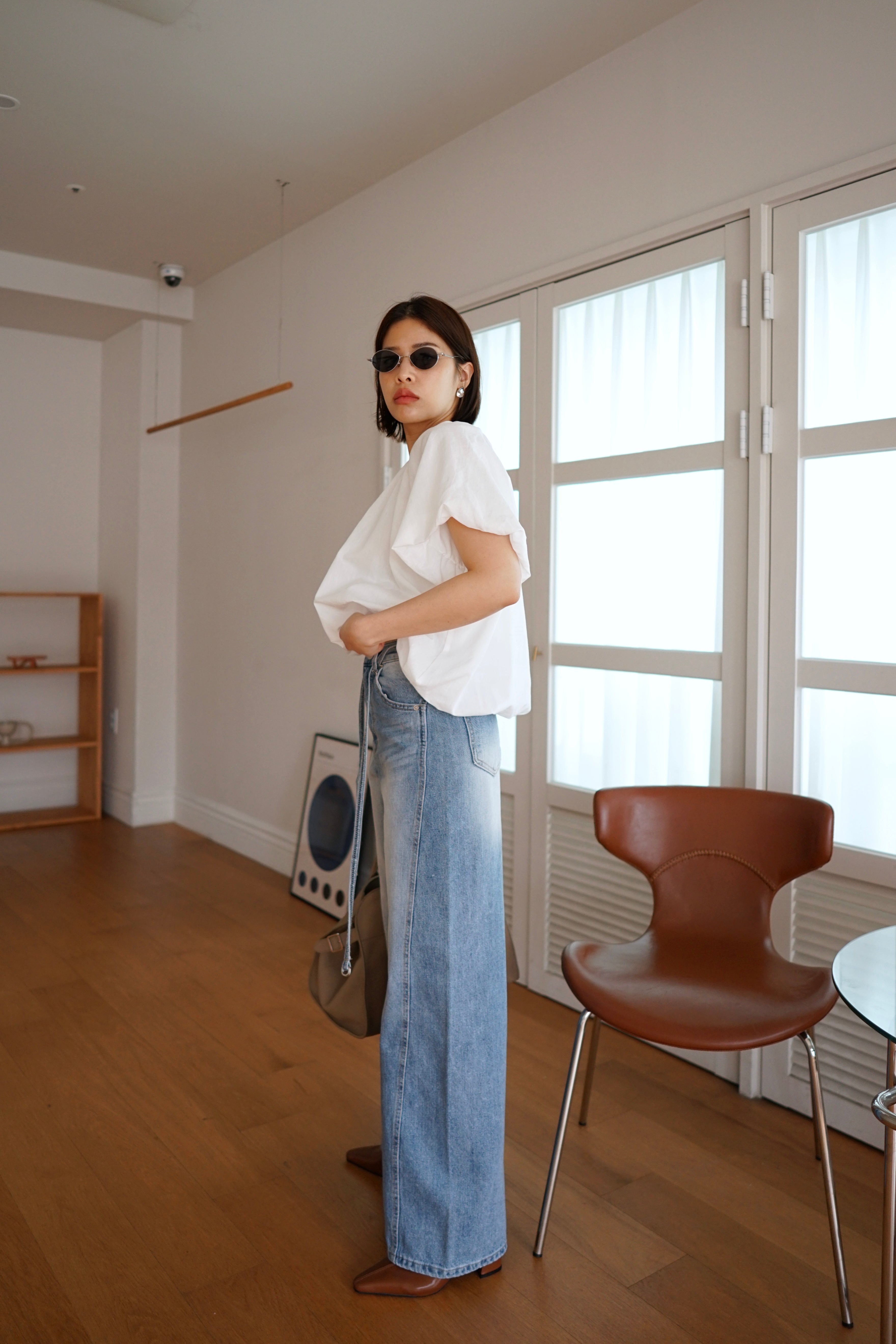 Lenon high rise straight wide leg jeans