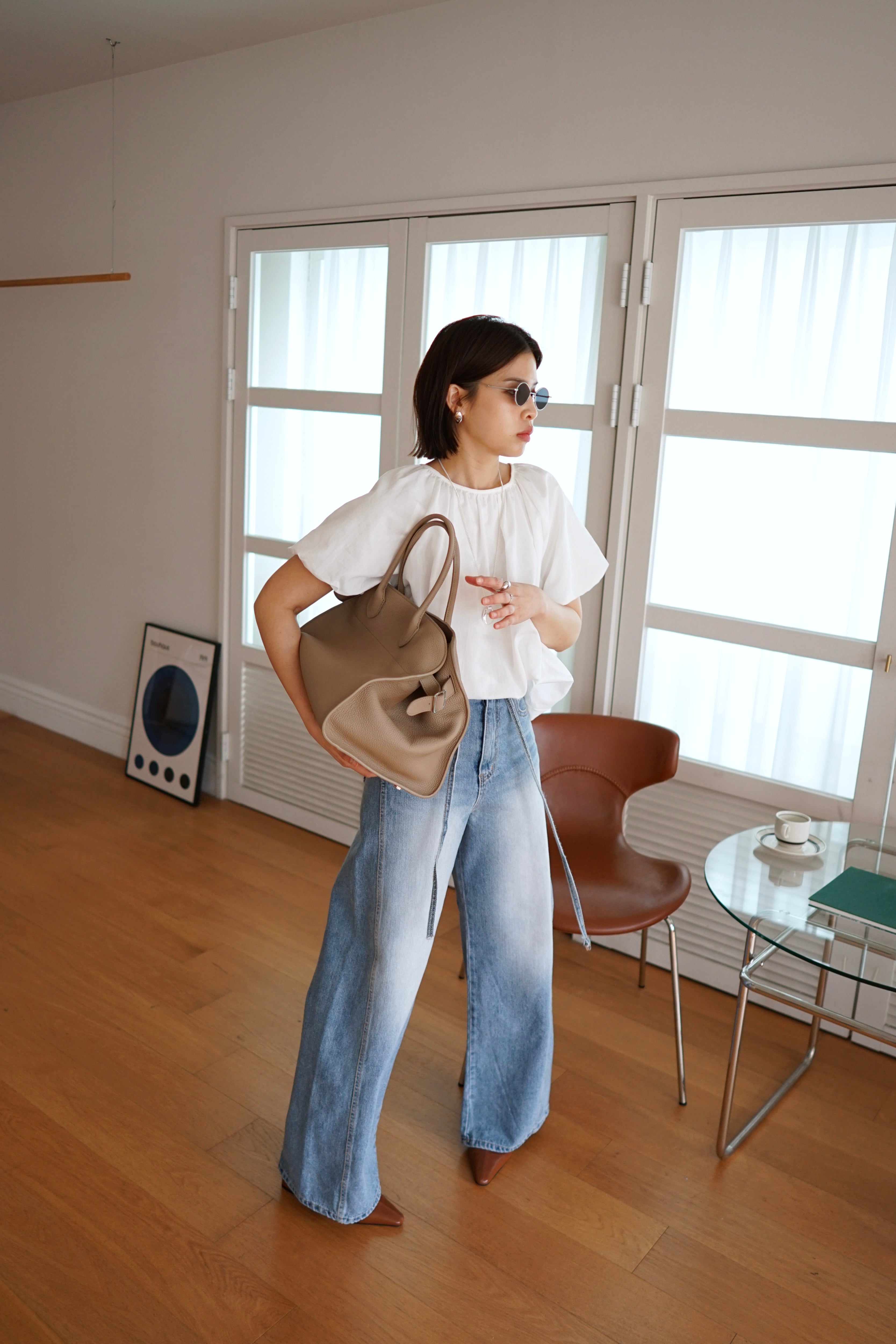 Lenon high rise straight wide leg jeans