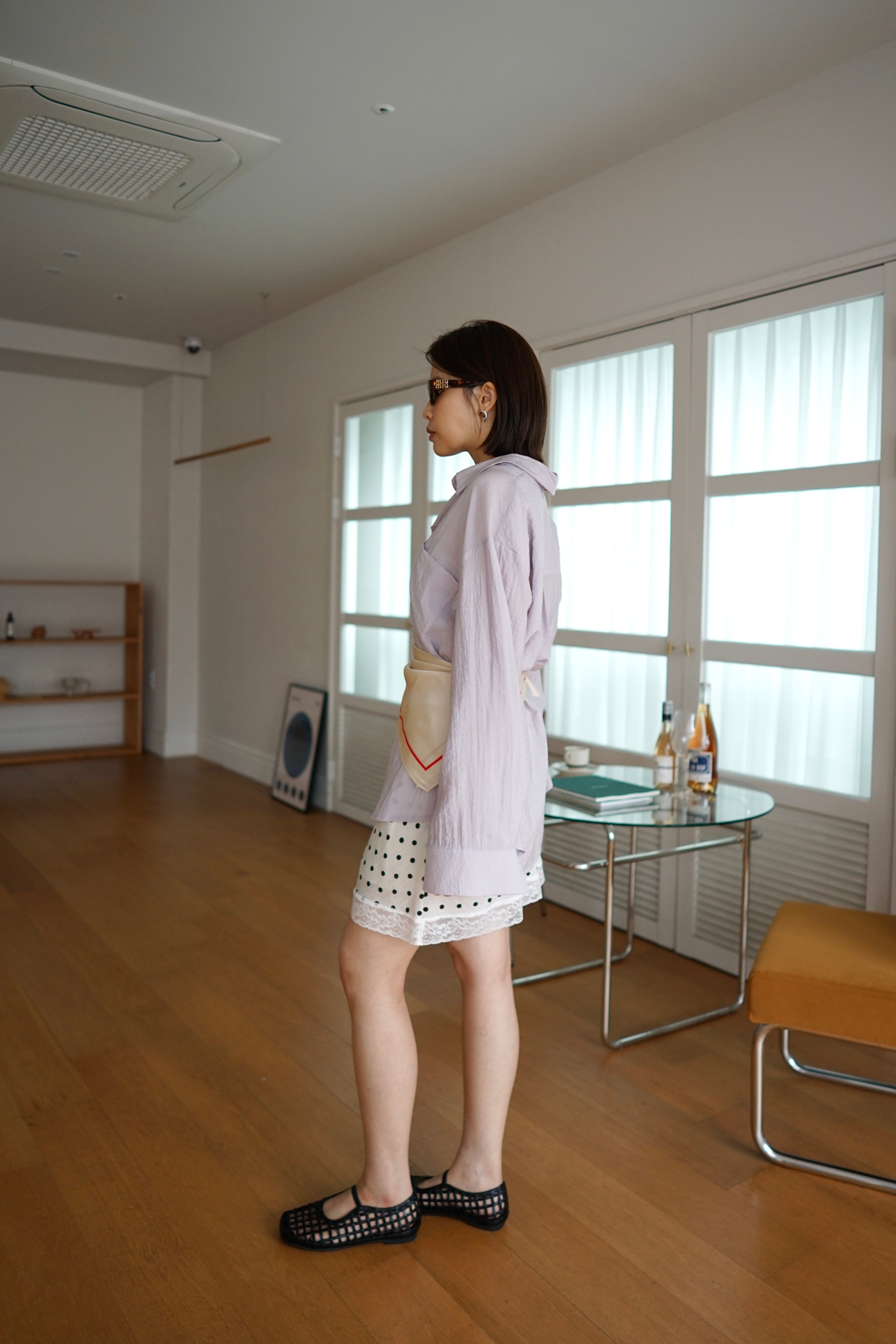 Mina pastel pocket oversized shirt