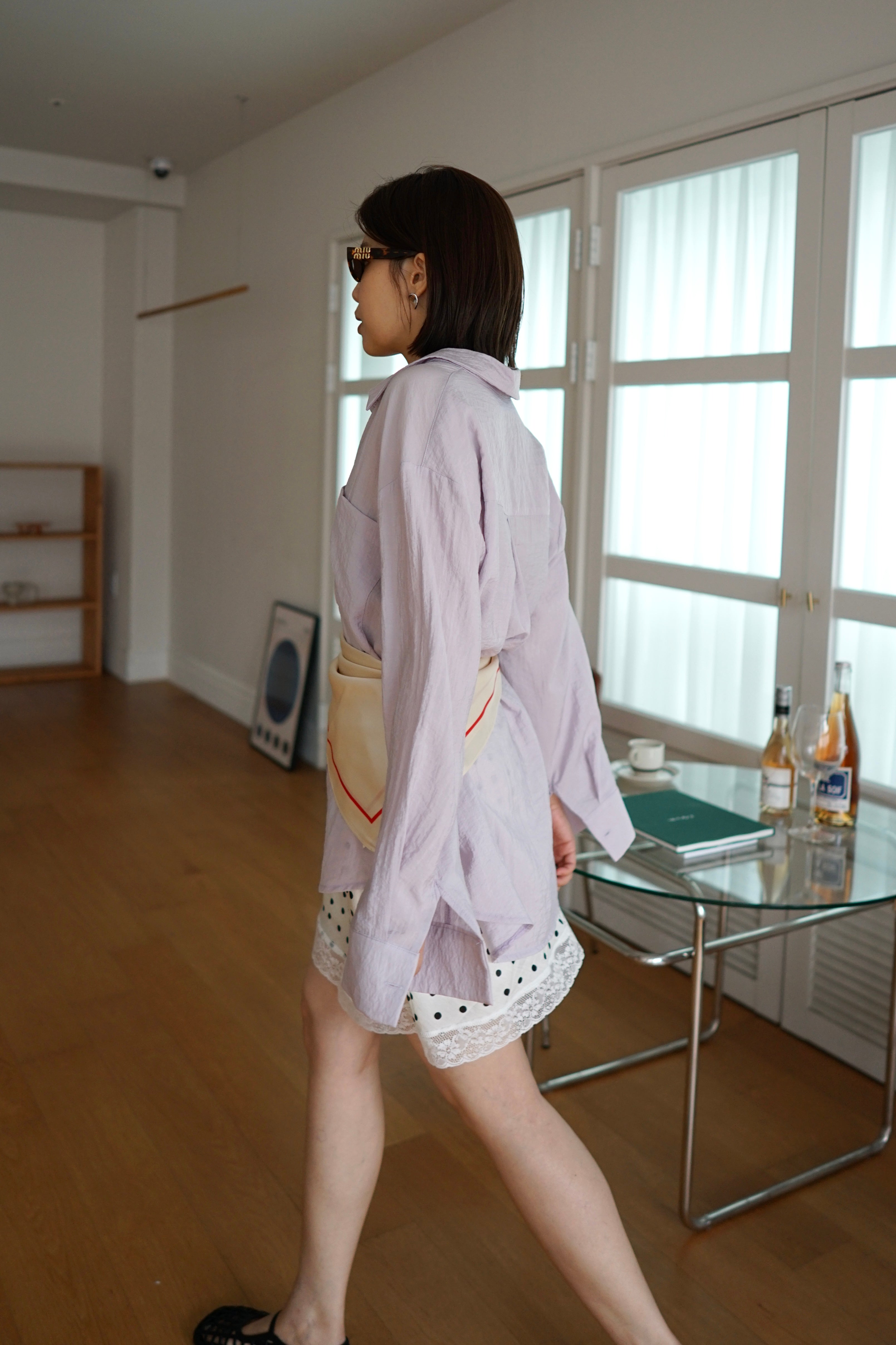 Mina pastel pocket oversized shirt