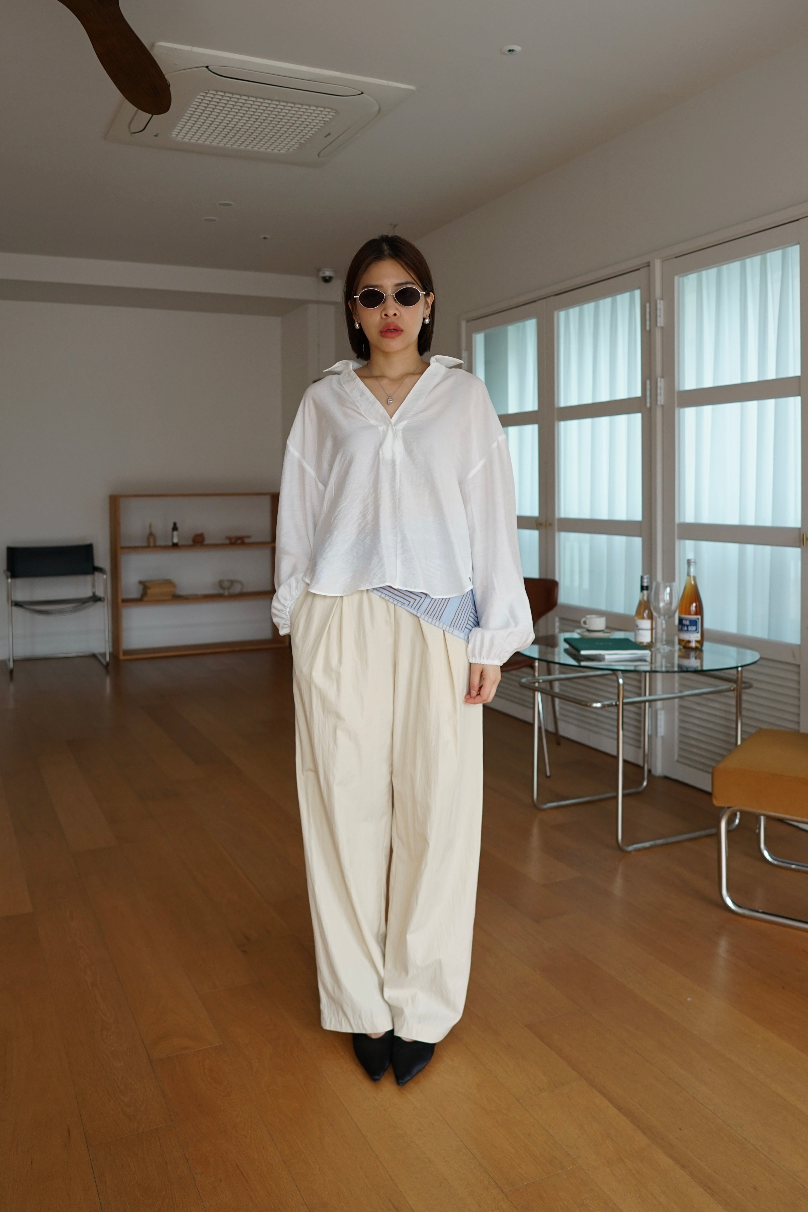 Petra deep v neck blouse