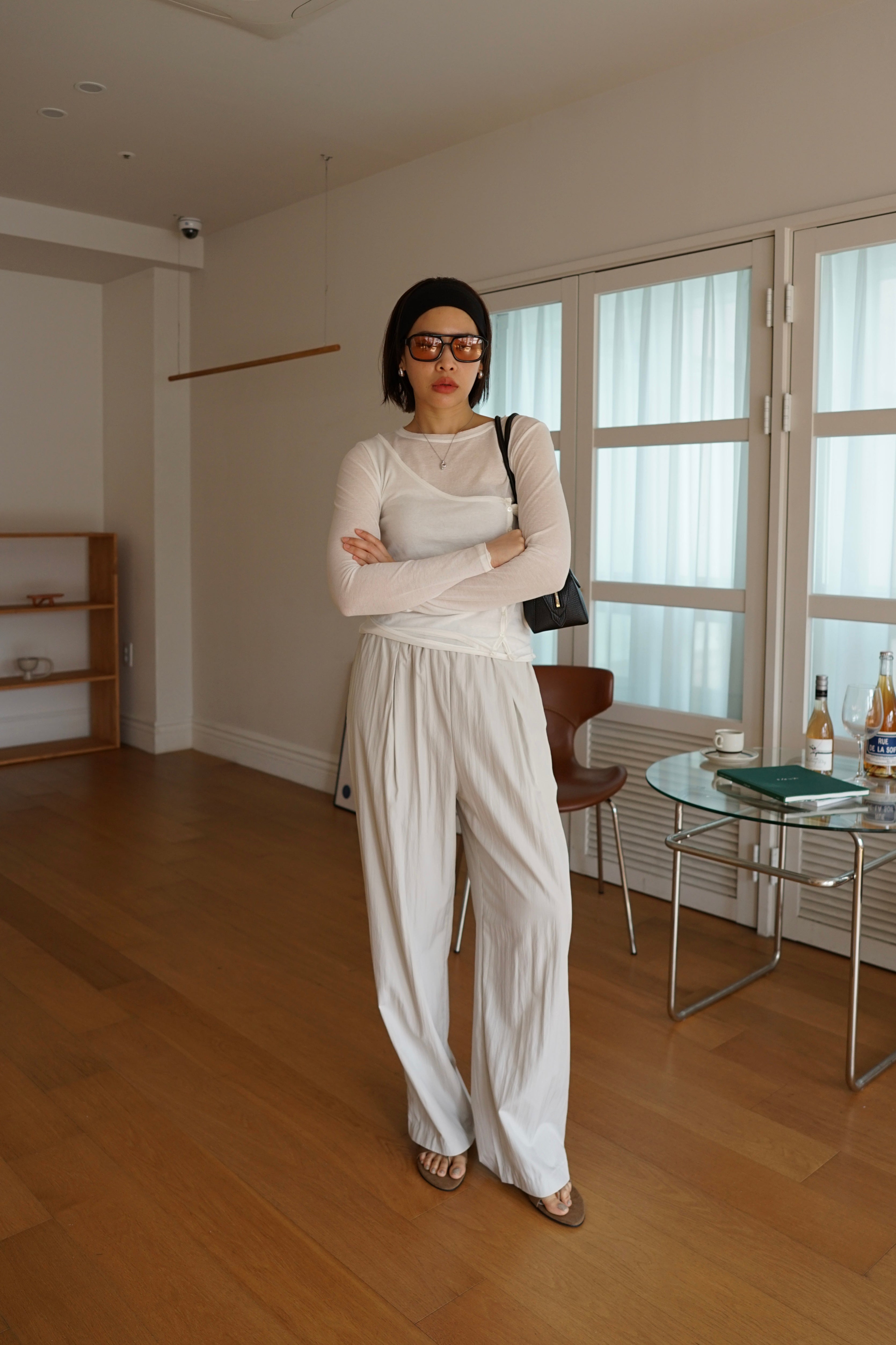 double-layer lightweight long sleeve tee