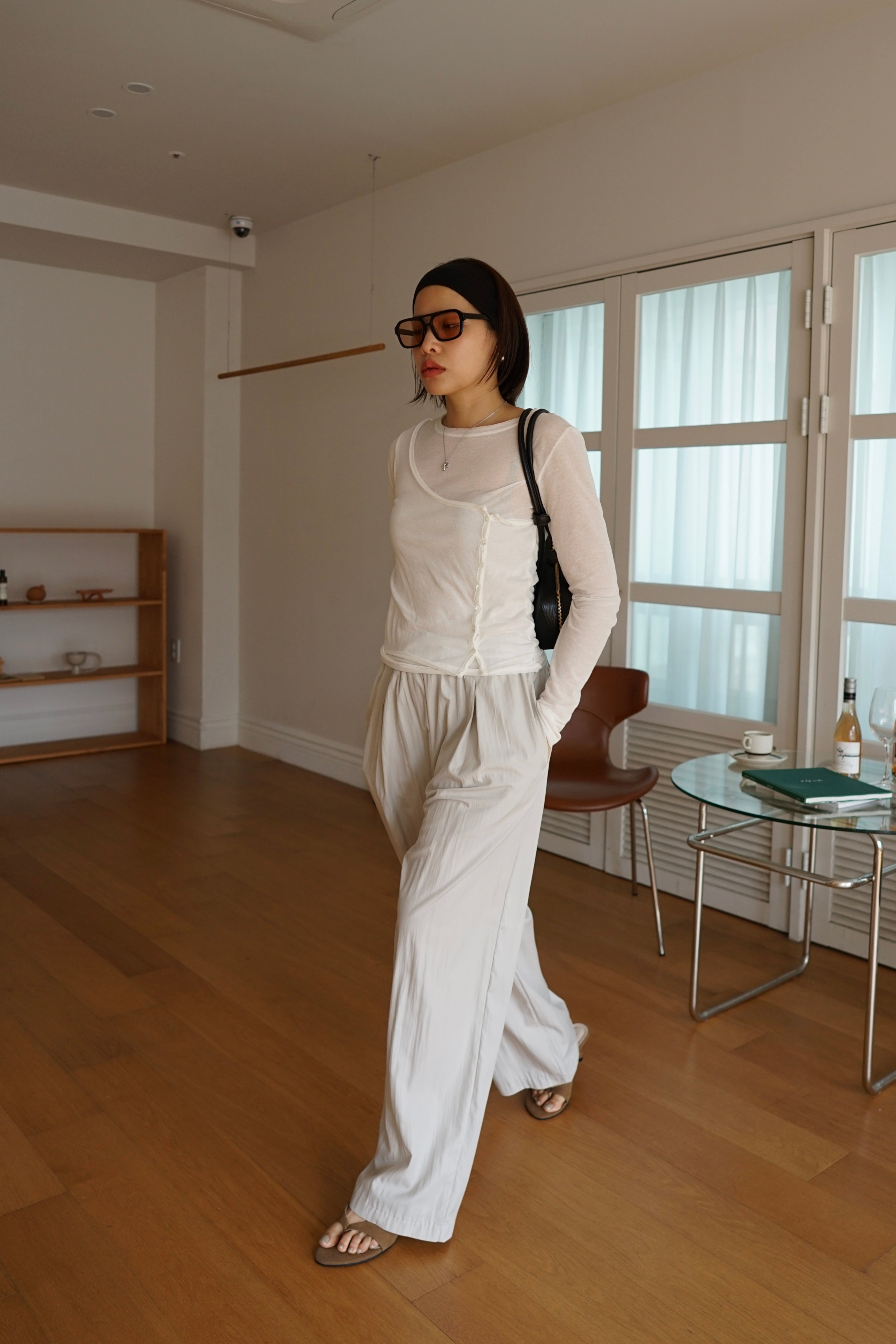 double-layer lightweight long sleeve tee