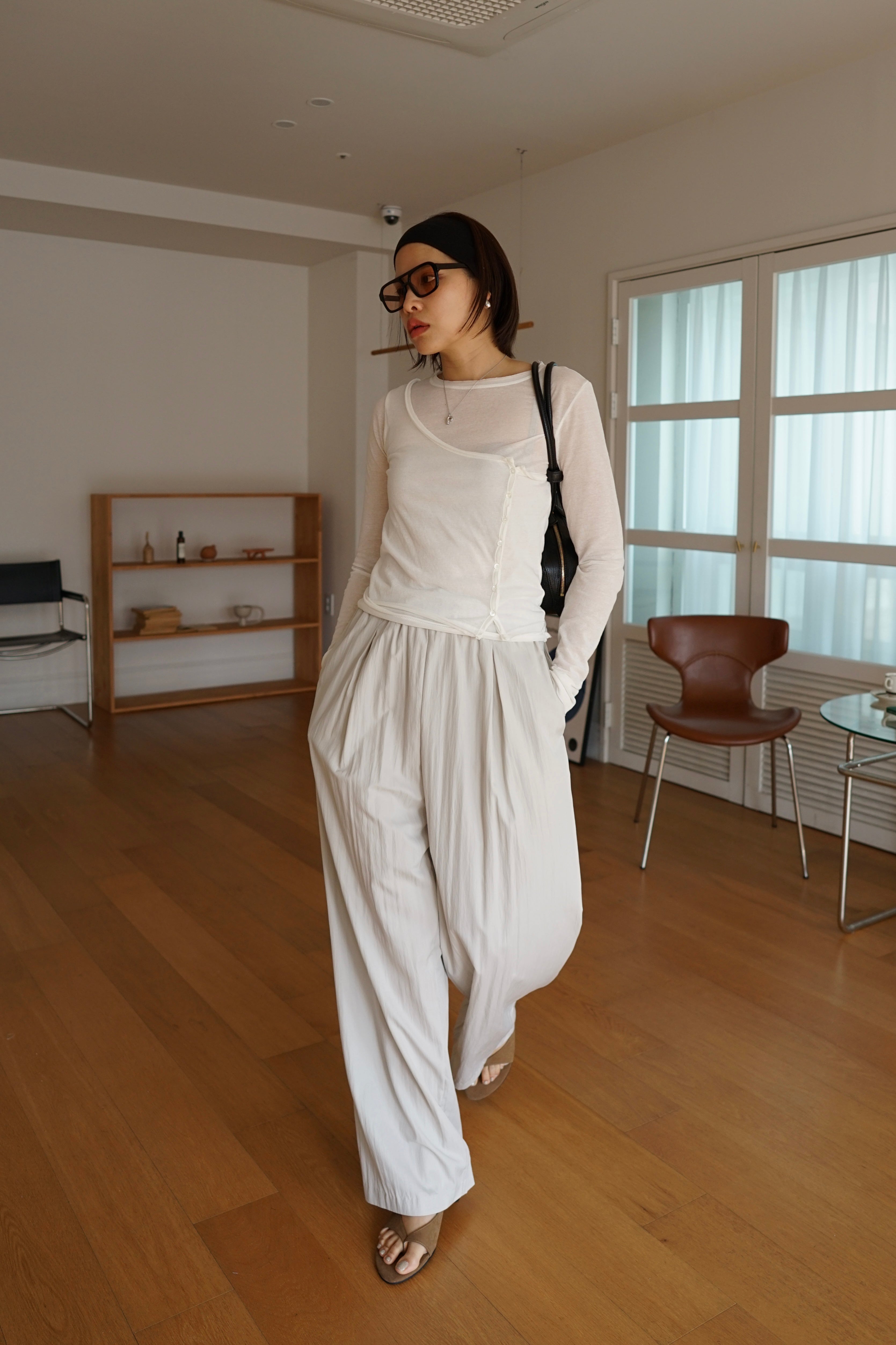 double-layer lightweight long sleeve tee