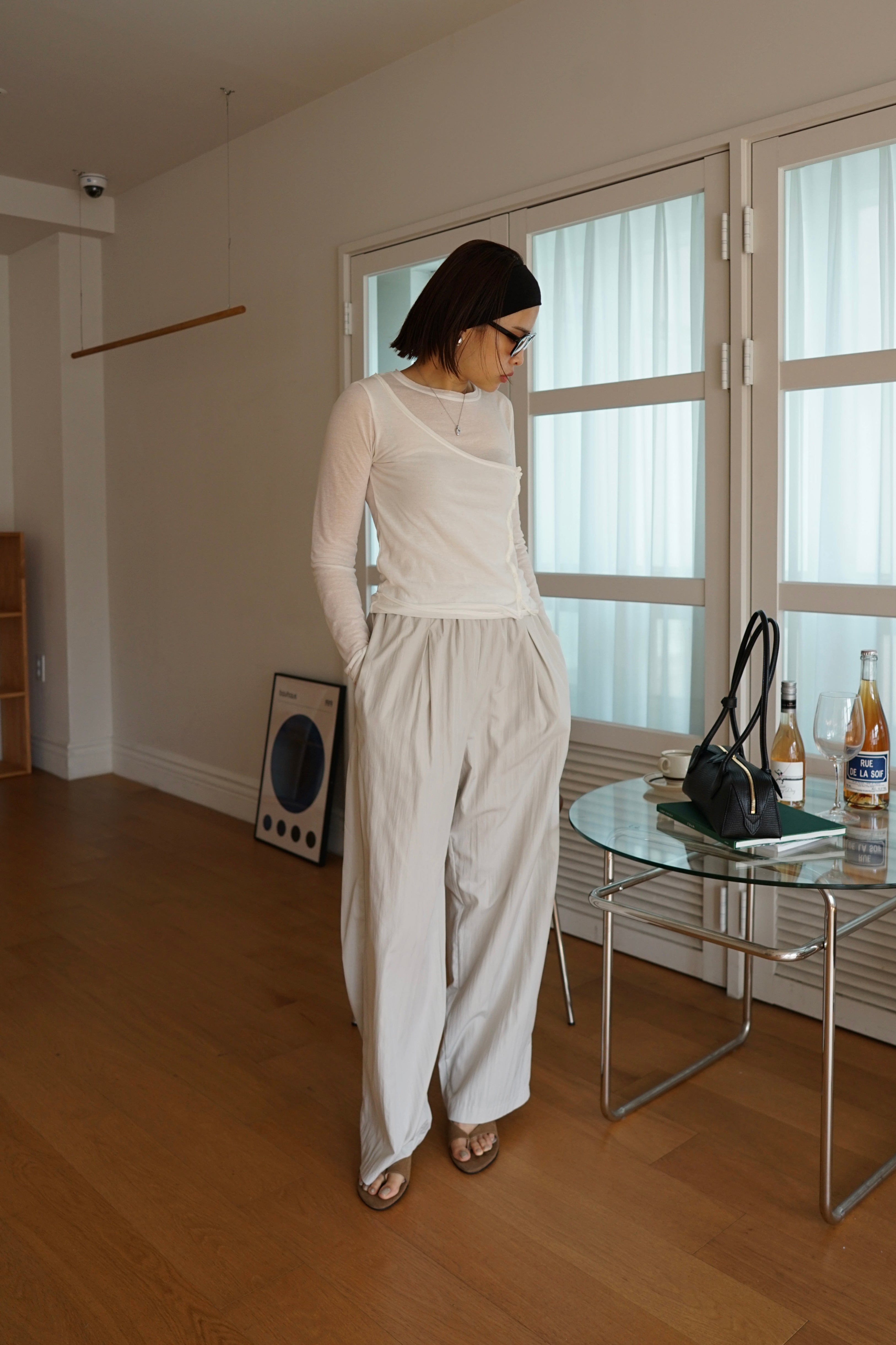 double-layer lightweight long sleeve tee