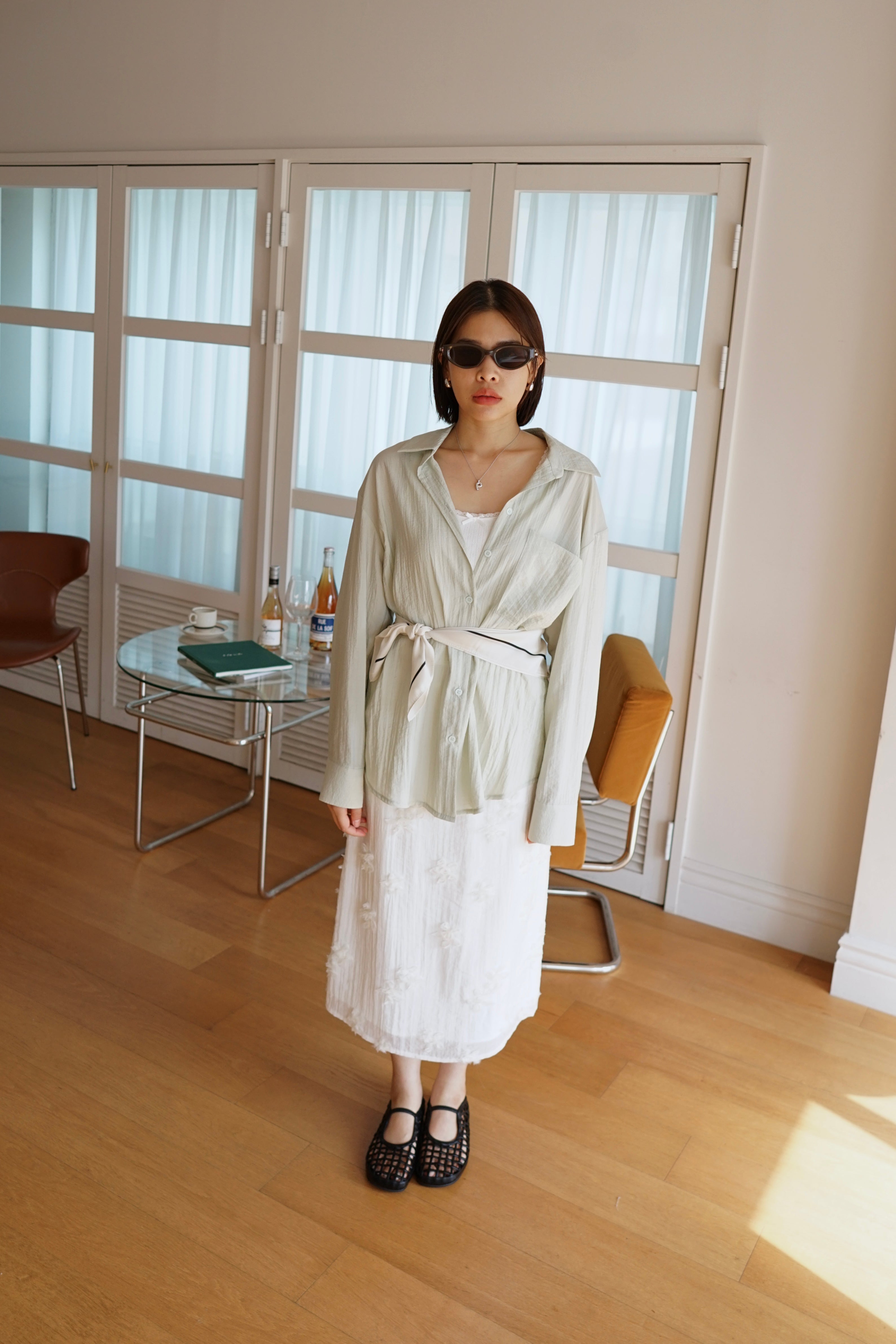 Mina pastel pocket oversized shirt