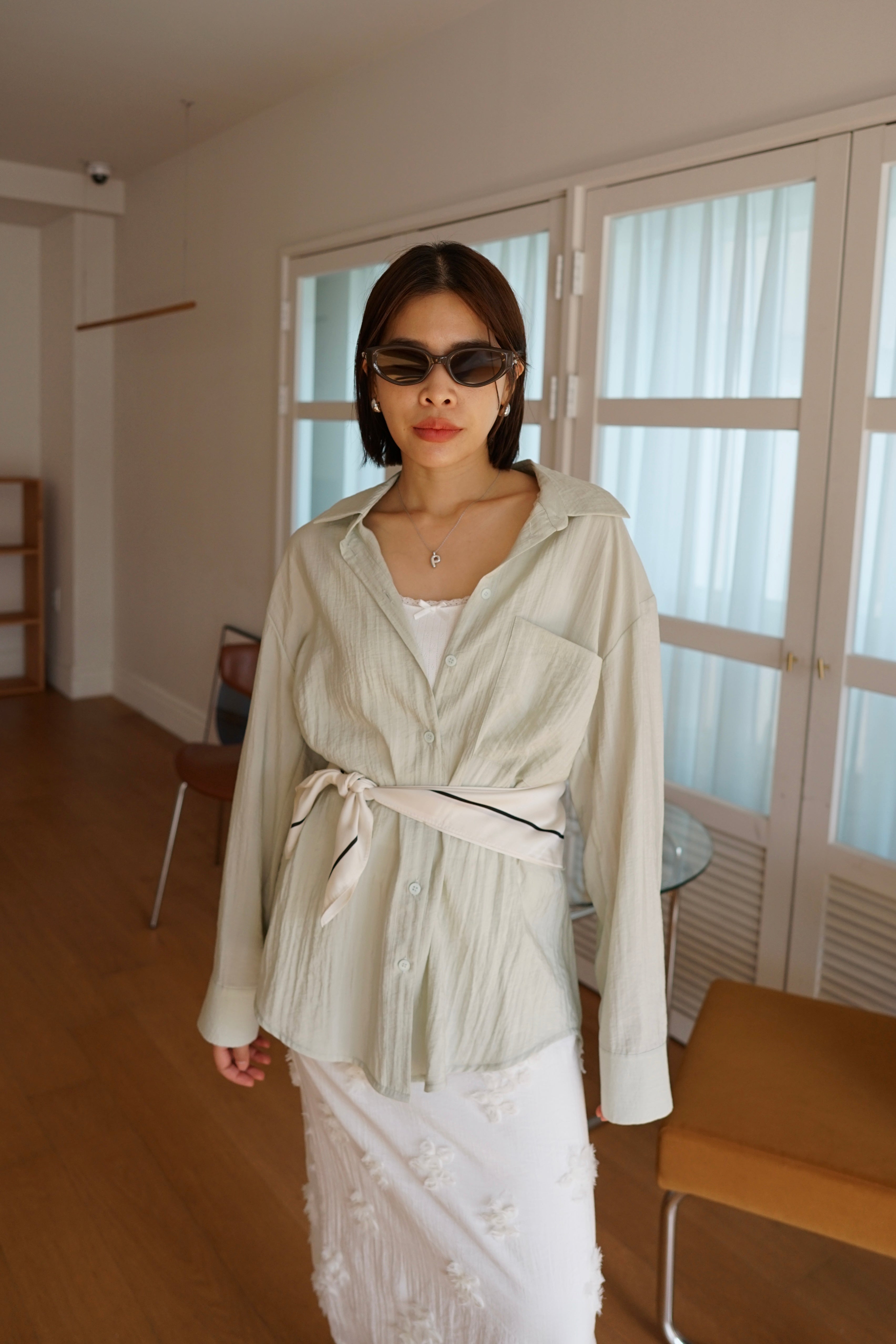 Mina pastel pocket oversized shirt