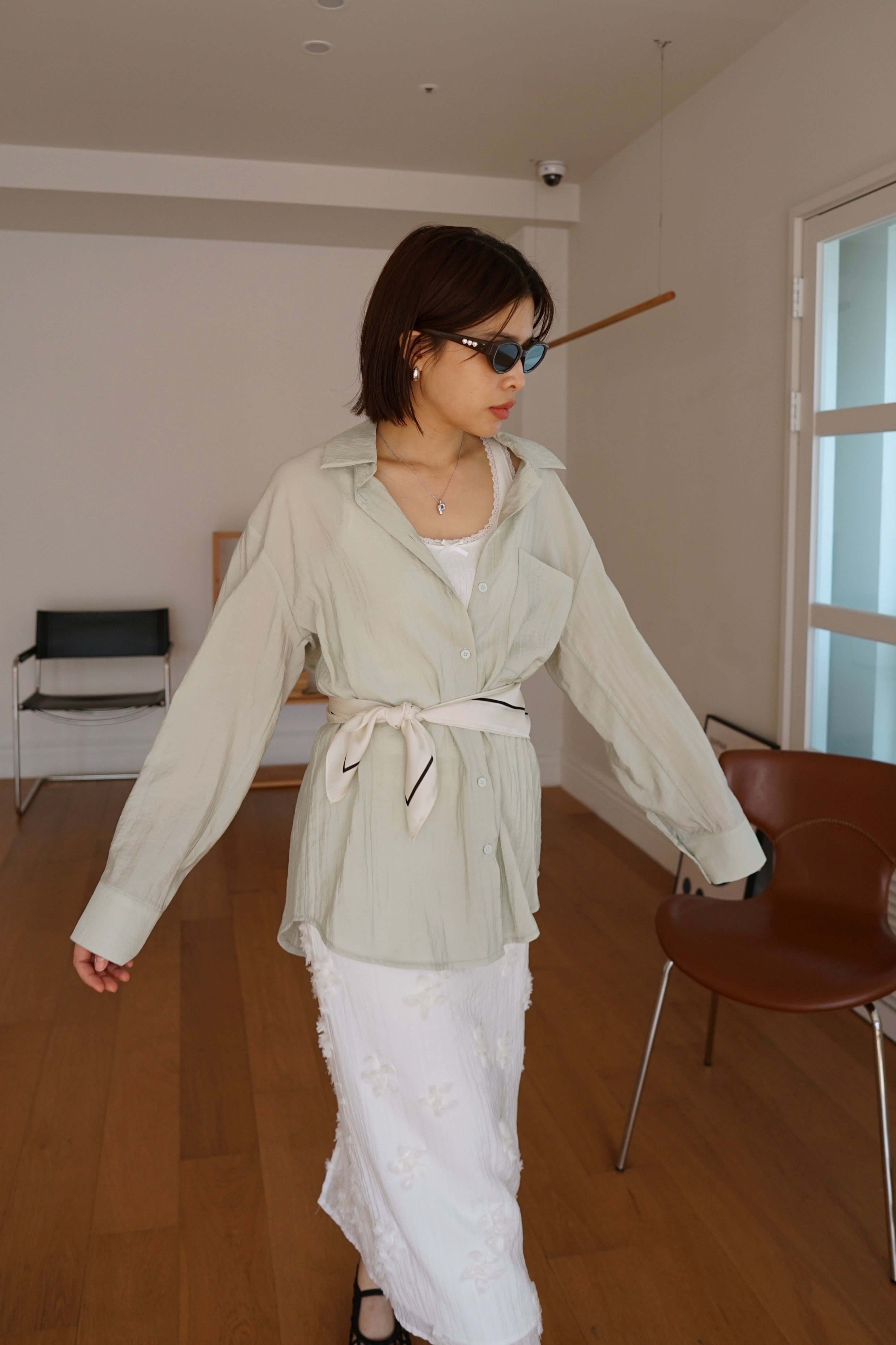 Mina pastel pocket oversized shirt