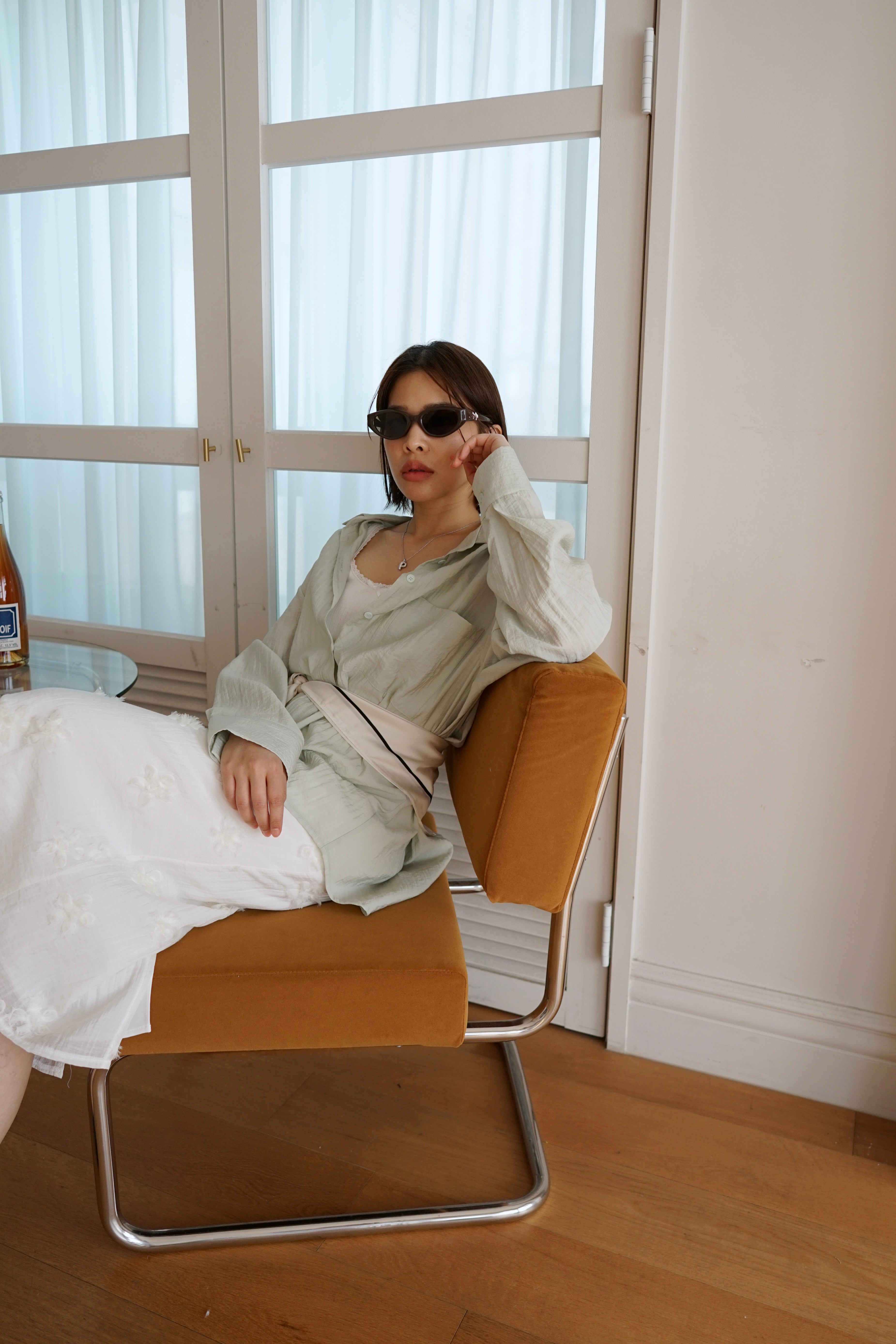 Mina pastel pocket oversized shirt