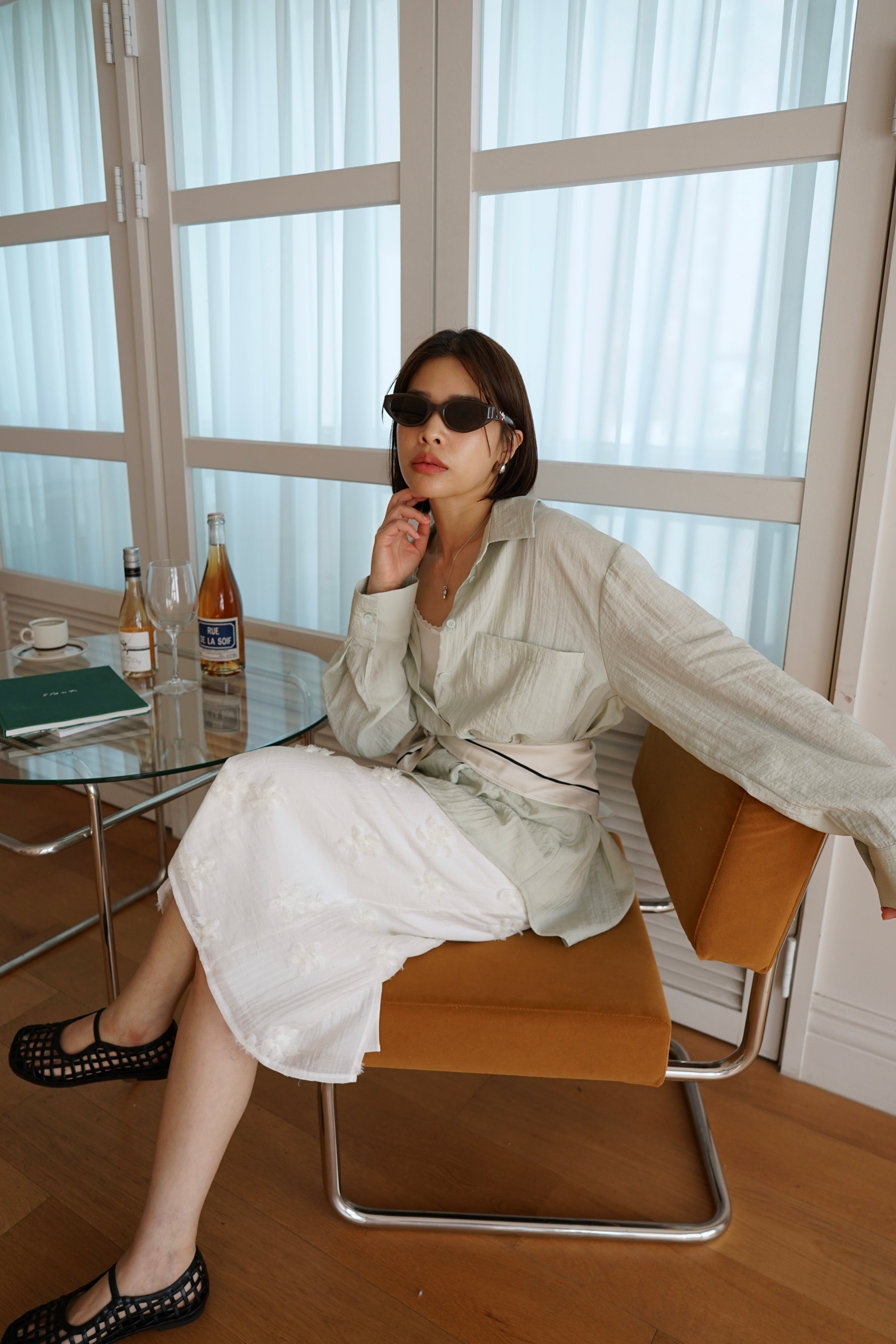 Mina pastel pocket oversized shirt