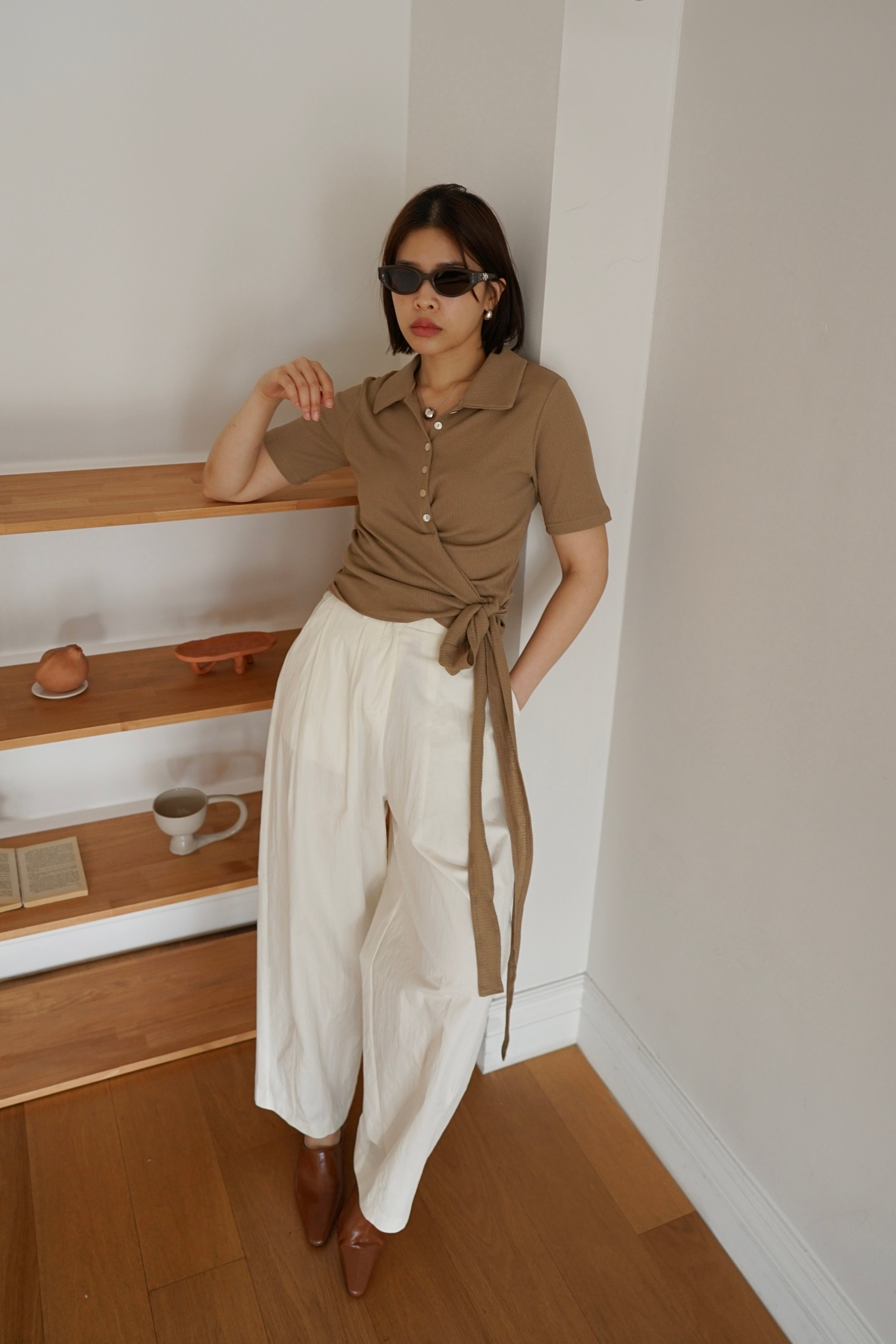 Rei wrap polo top