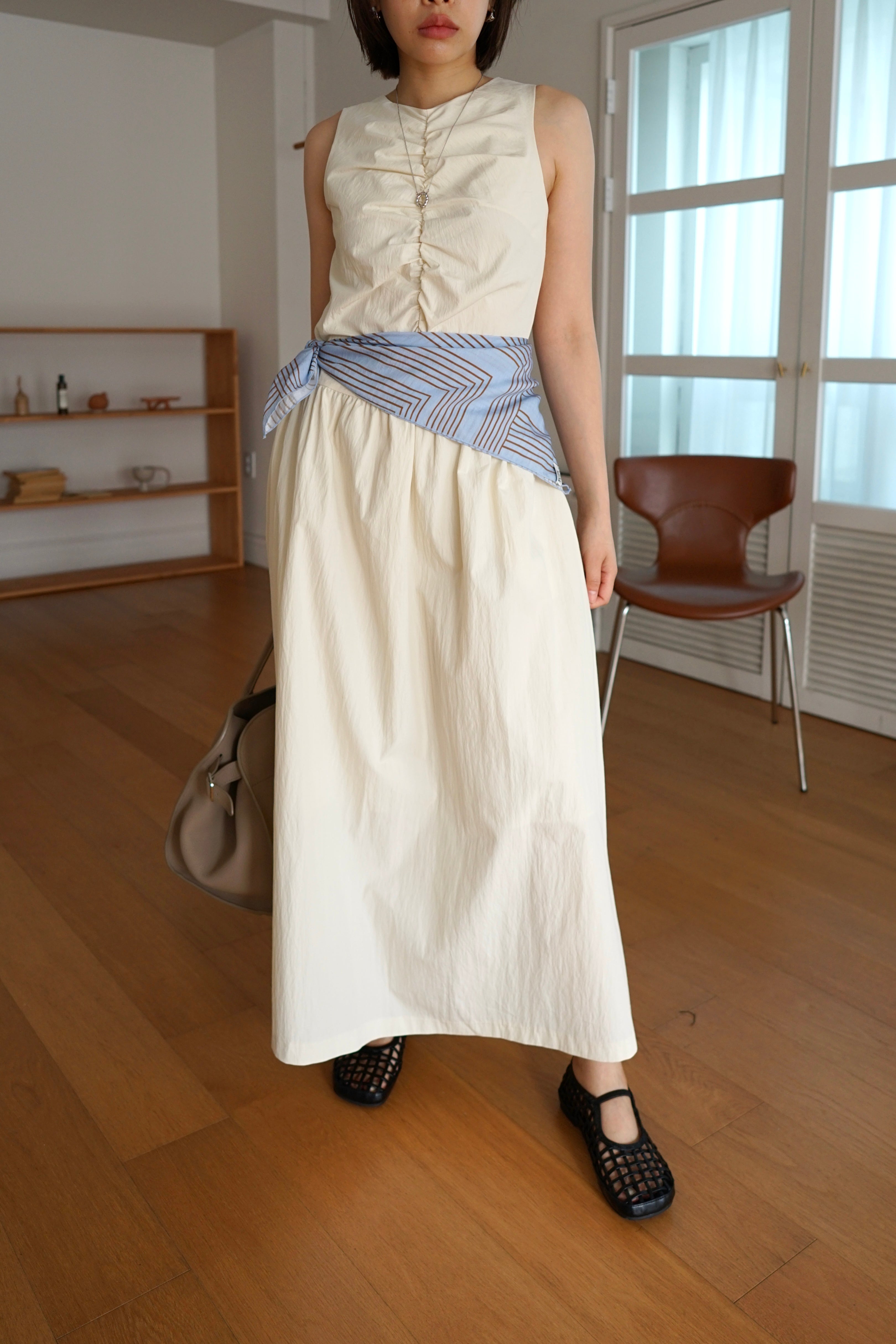 Nappa maxi dress