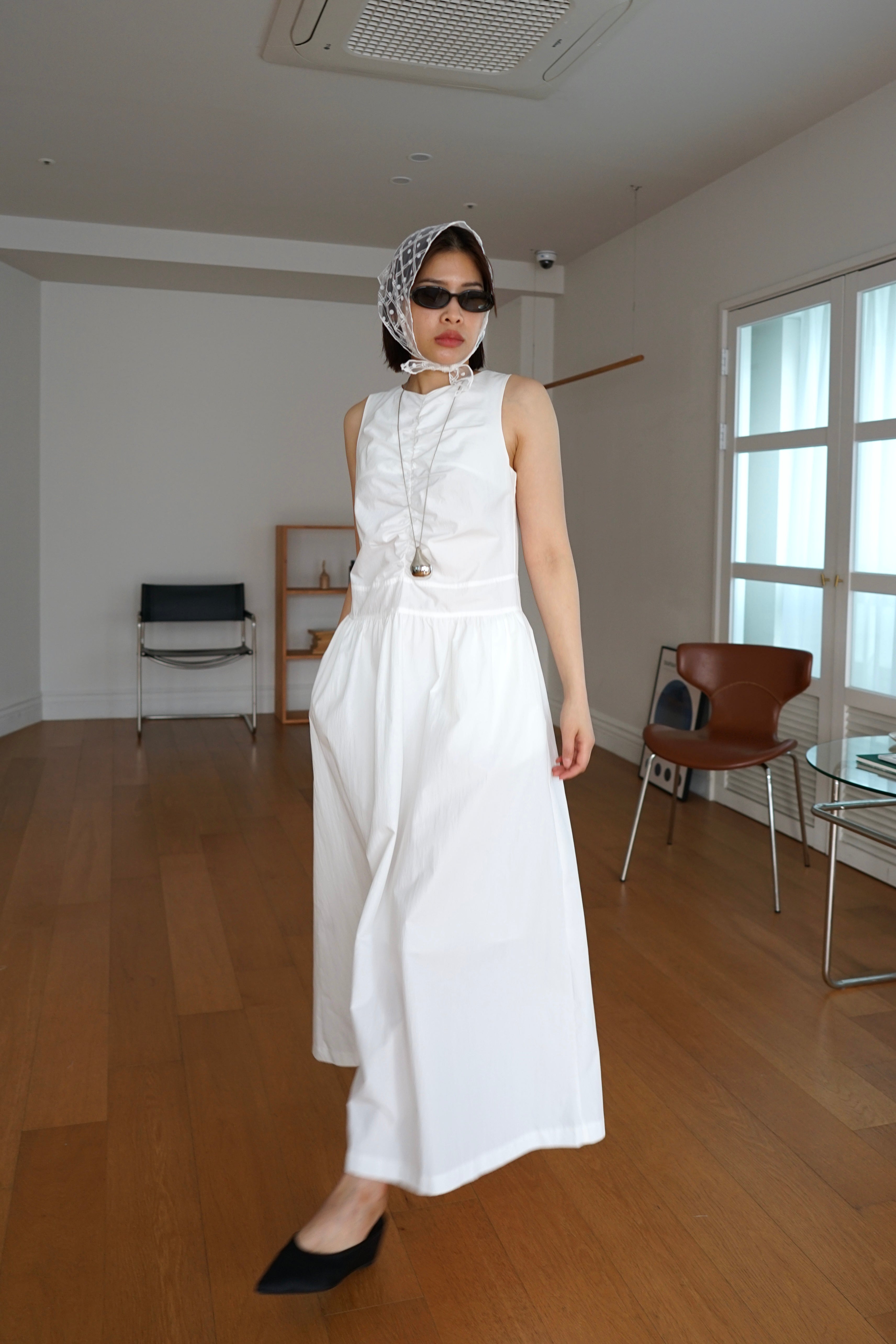 Nappa maxi dress