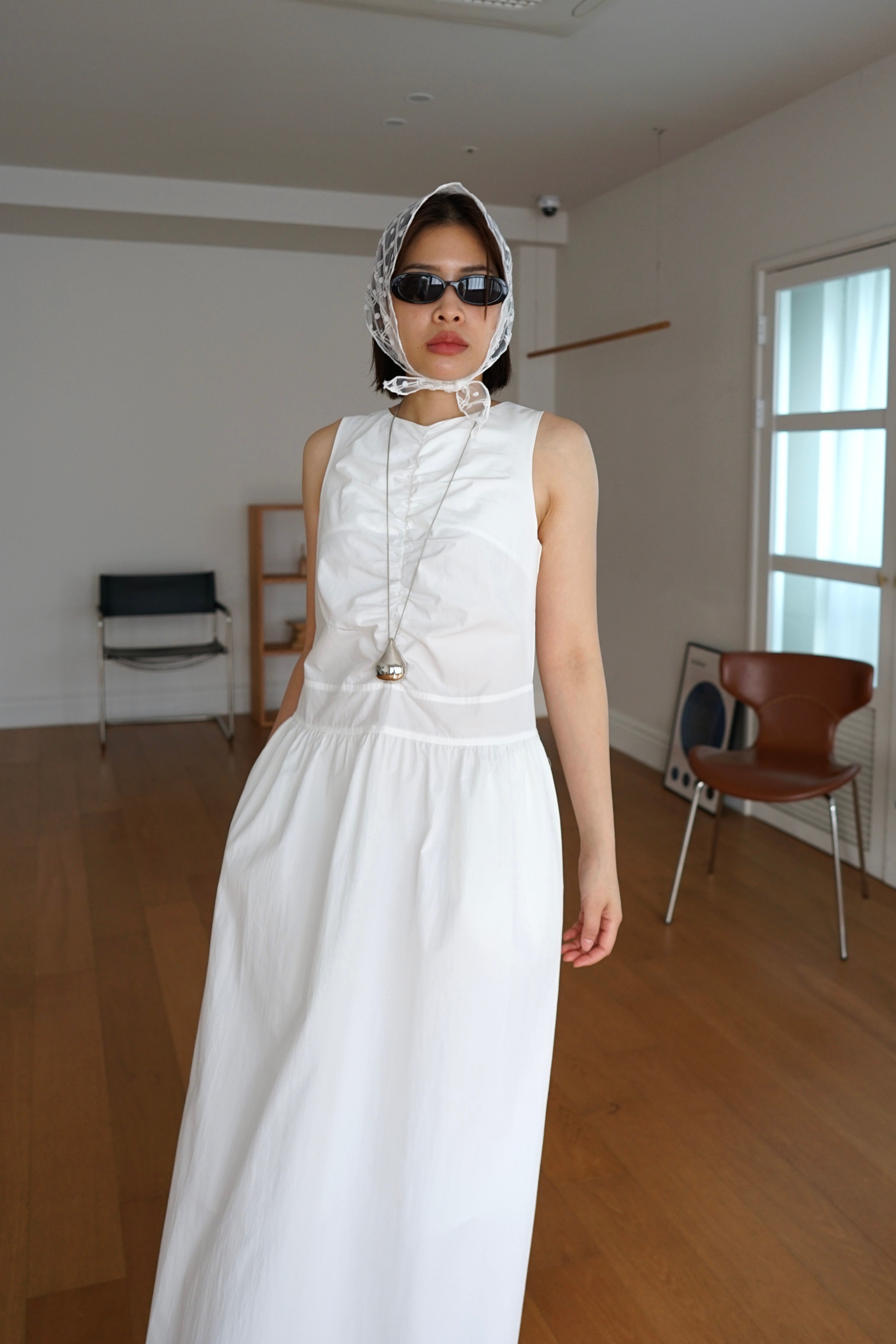 Nappa maxi dress