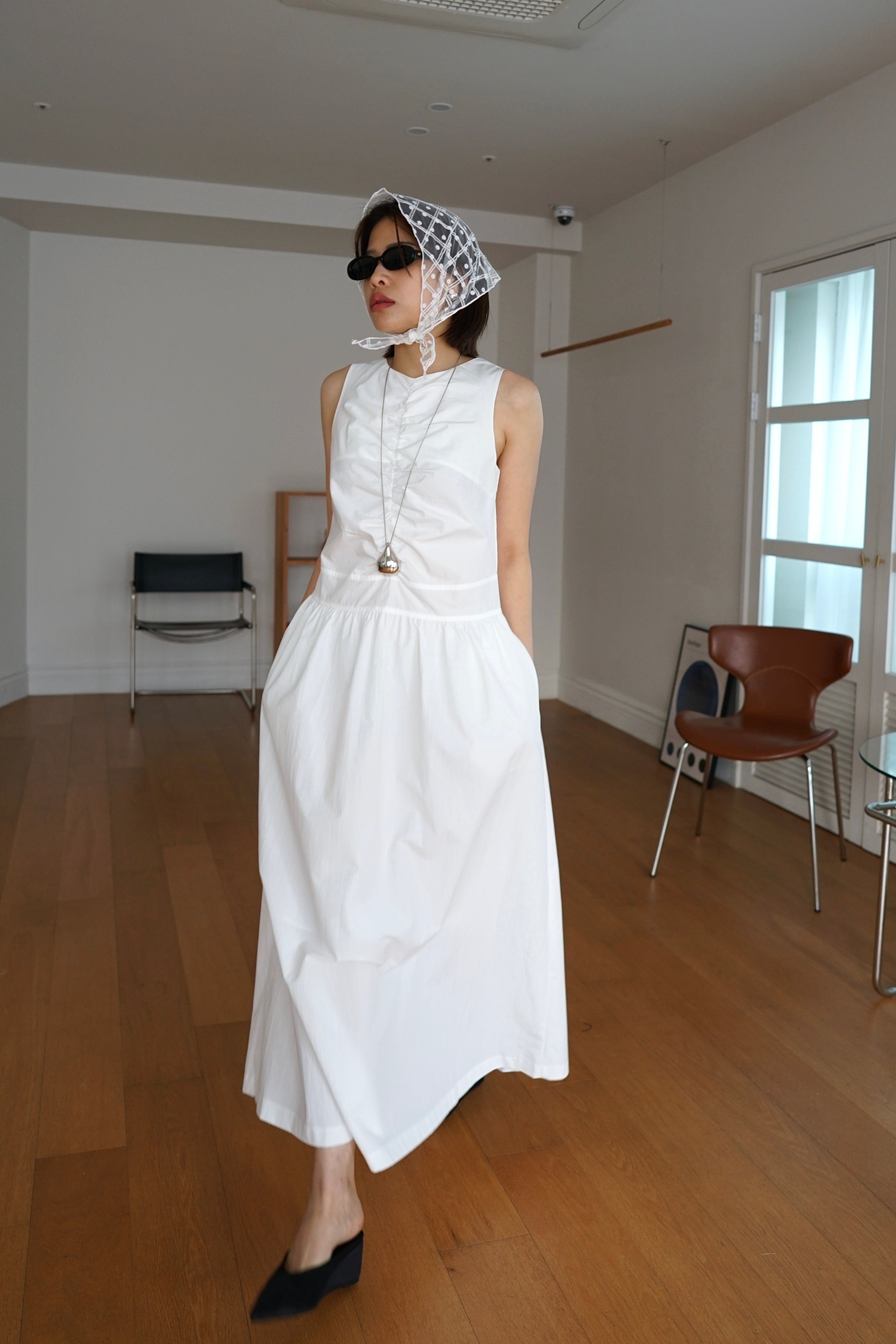 Nappa maxi dress