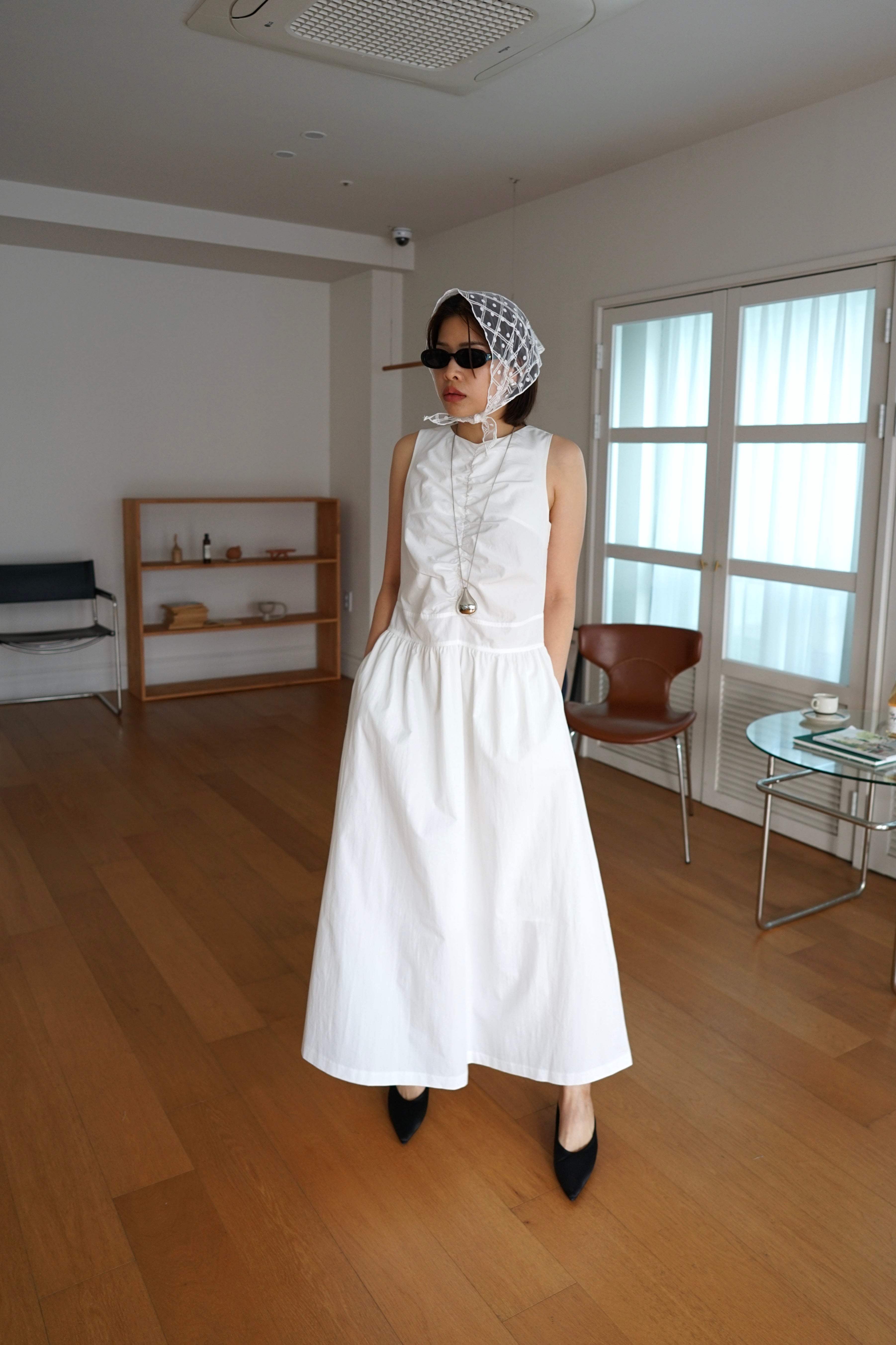 Nappa maxi dress