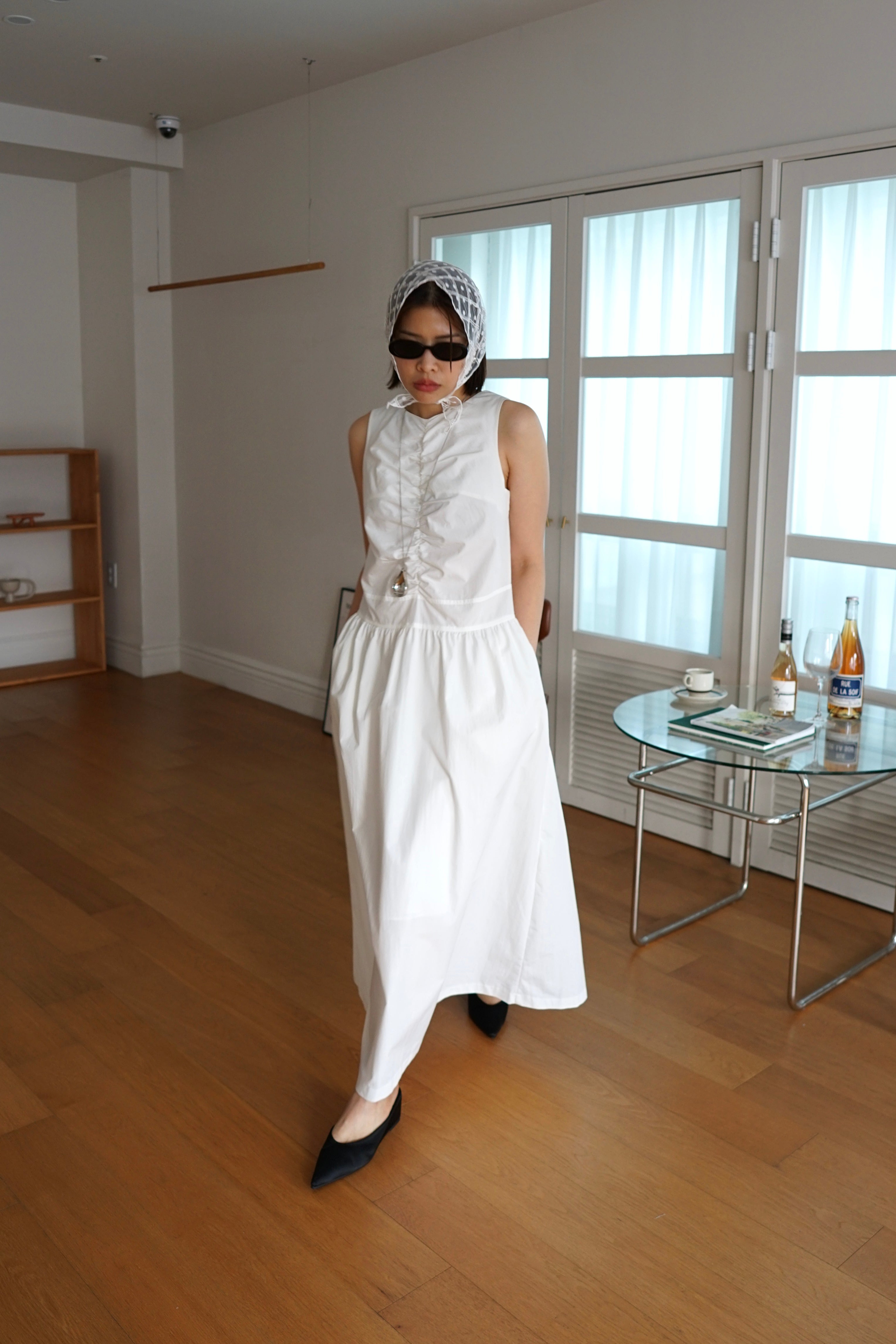Nappa maxi dress