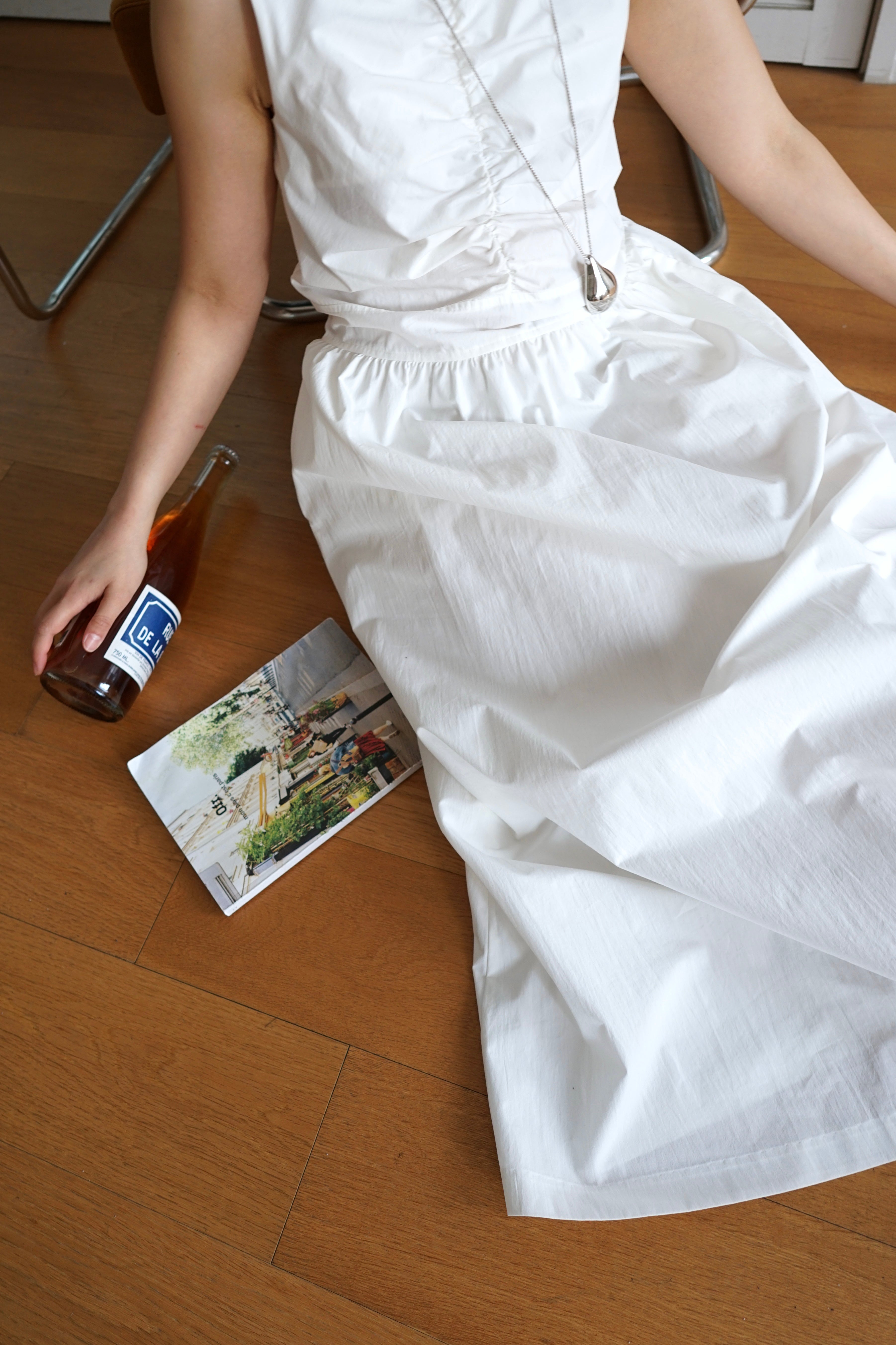 Nappa maxi dress