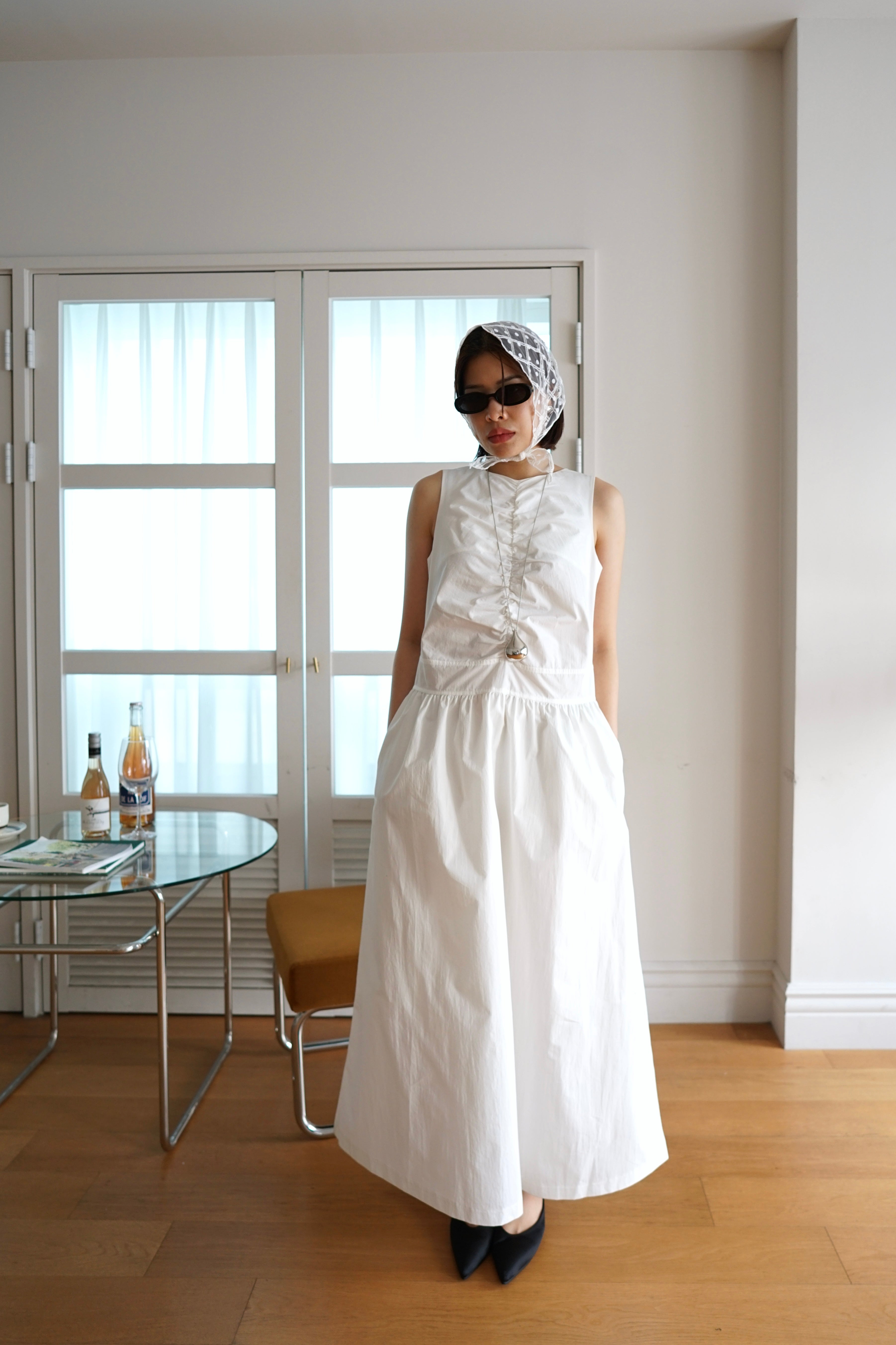 Nappa maxi dress