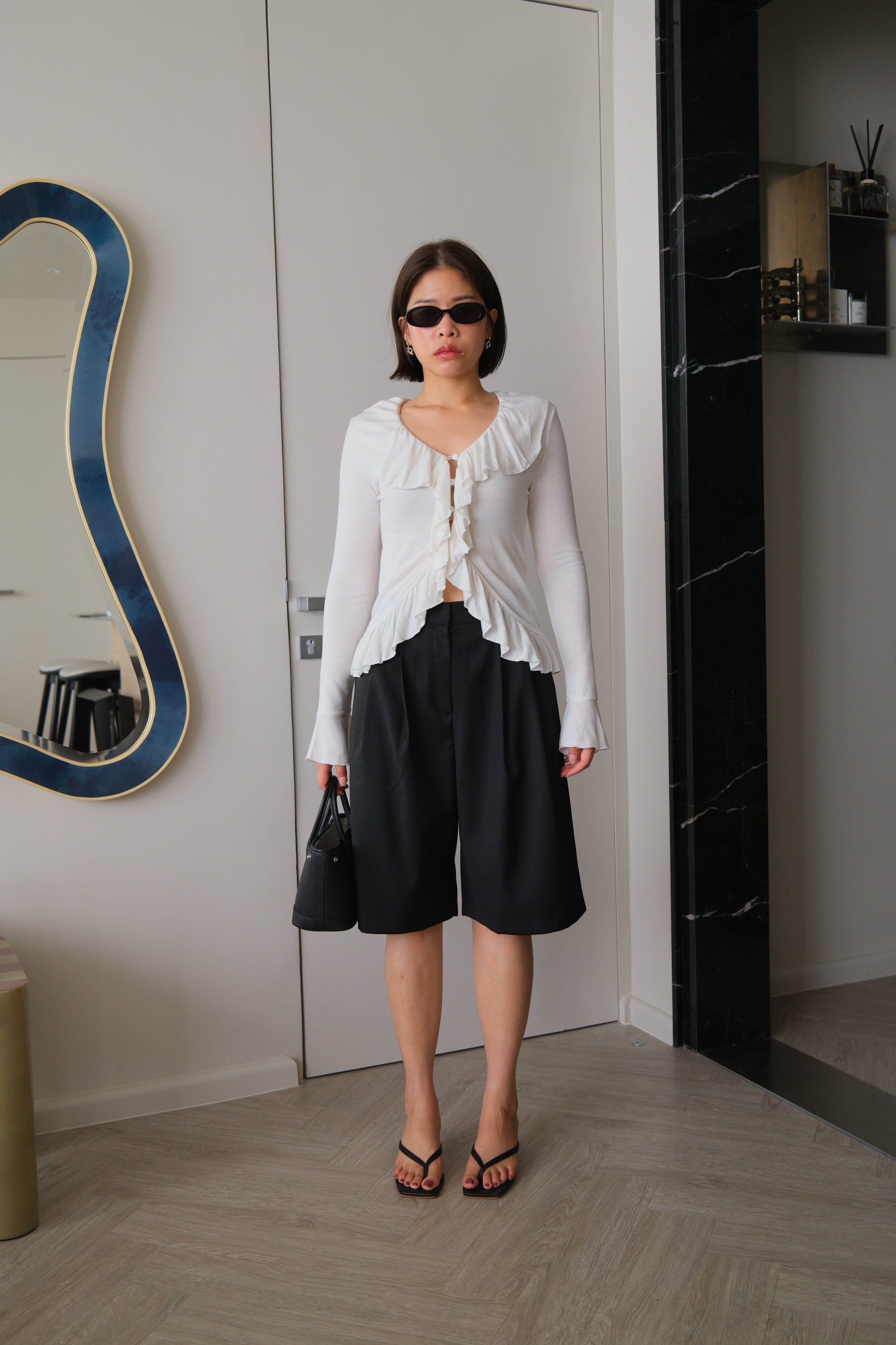 belt loop bermuda highwaist shorts