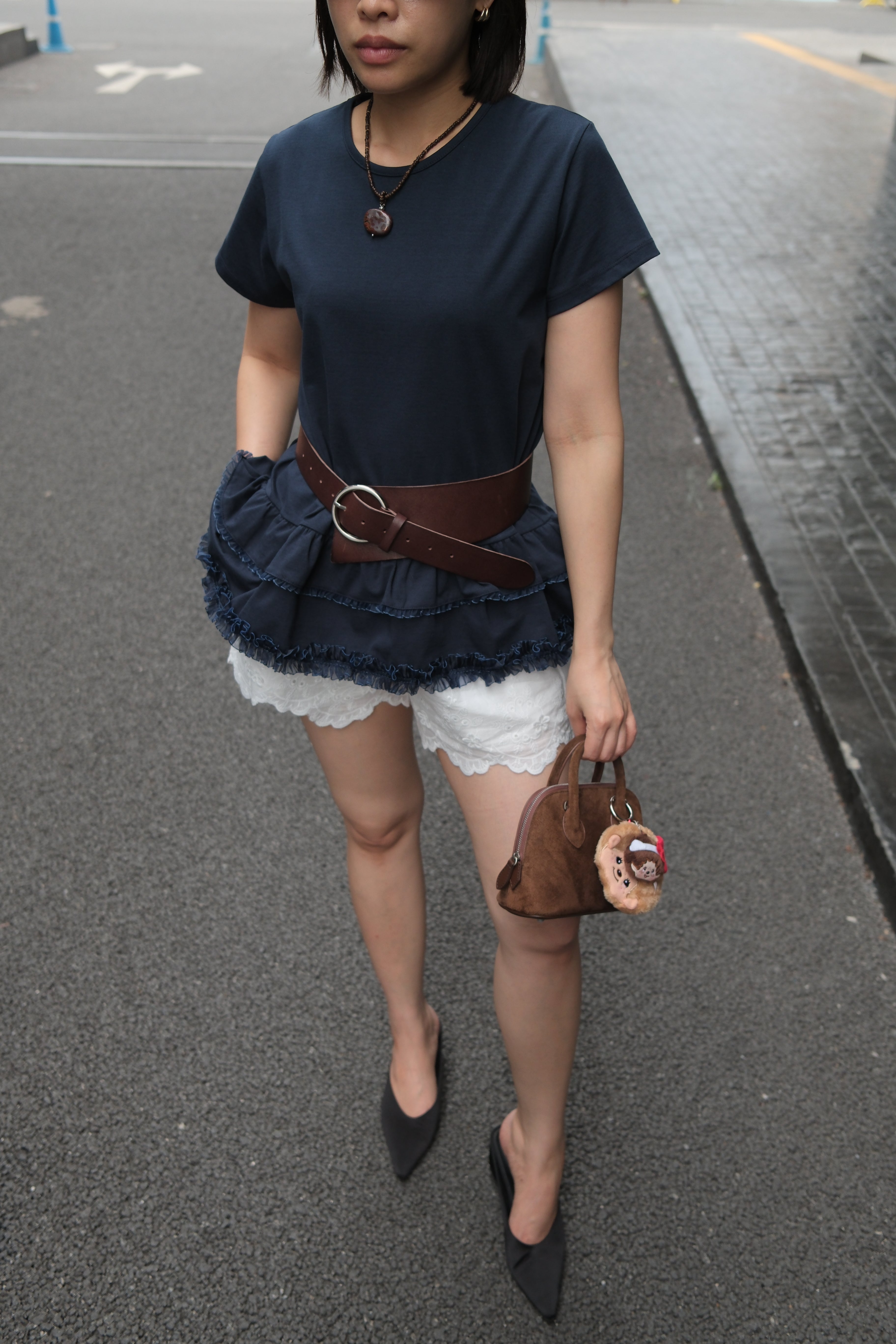 Giselle ruffle layer soft tee