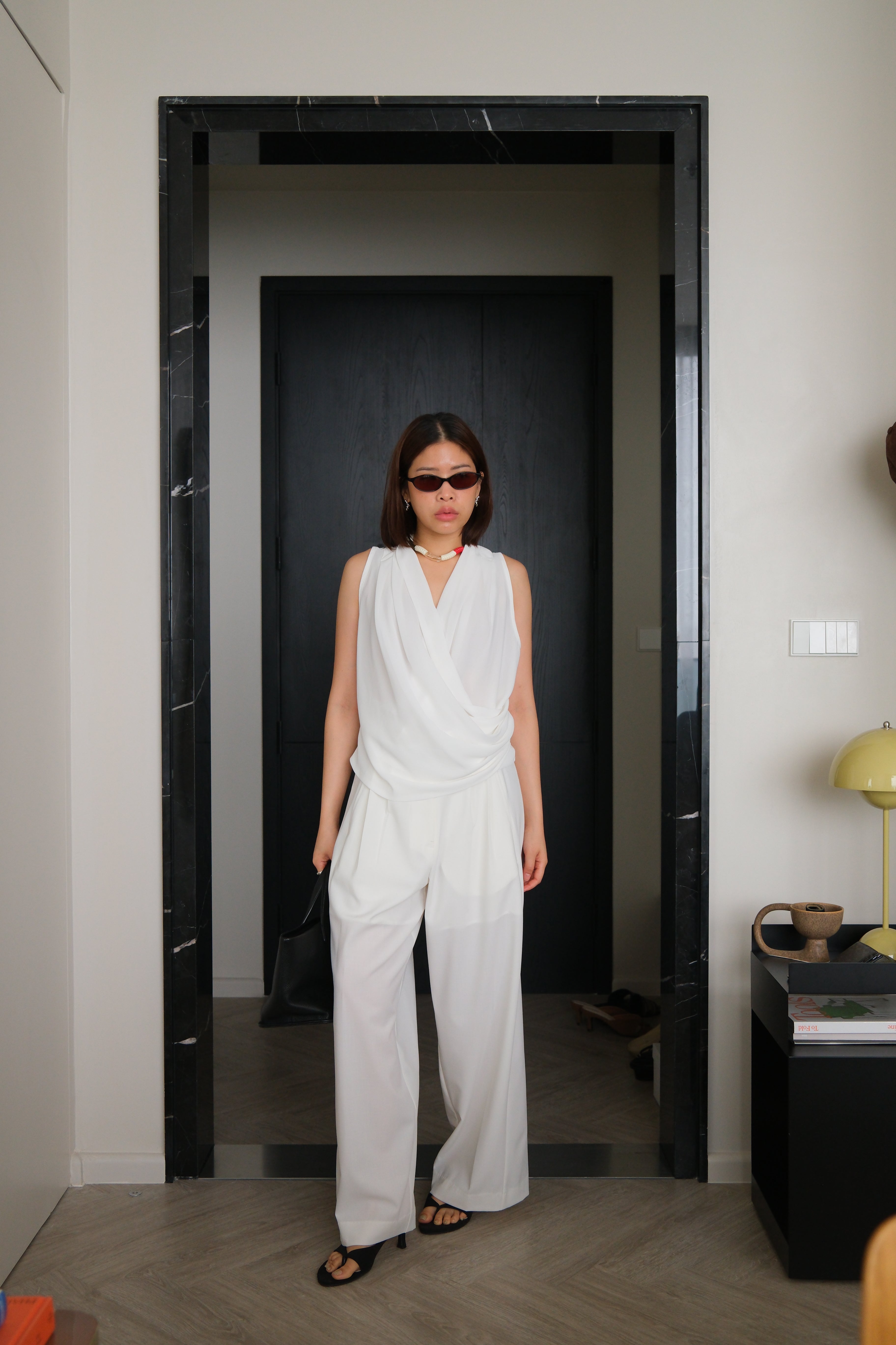 Jolie sheer wrap blouse