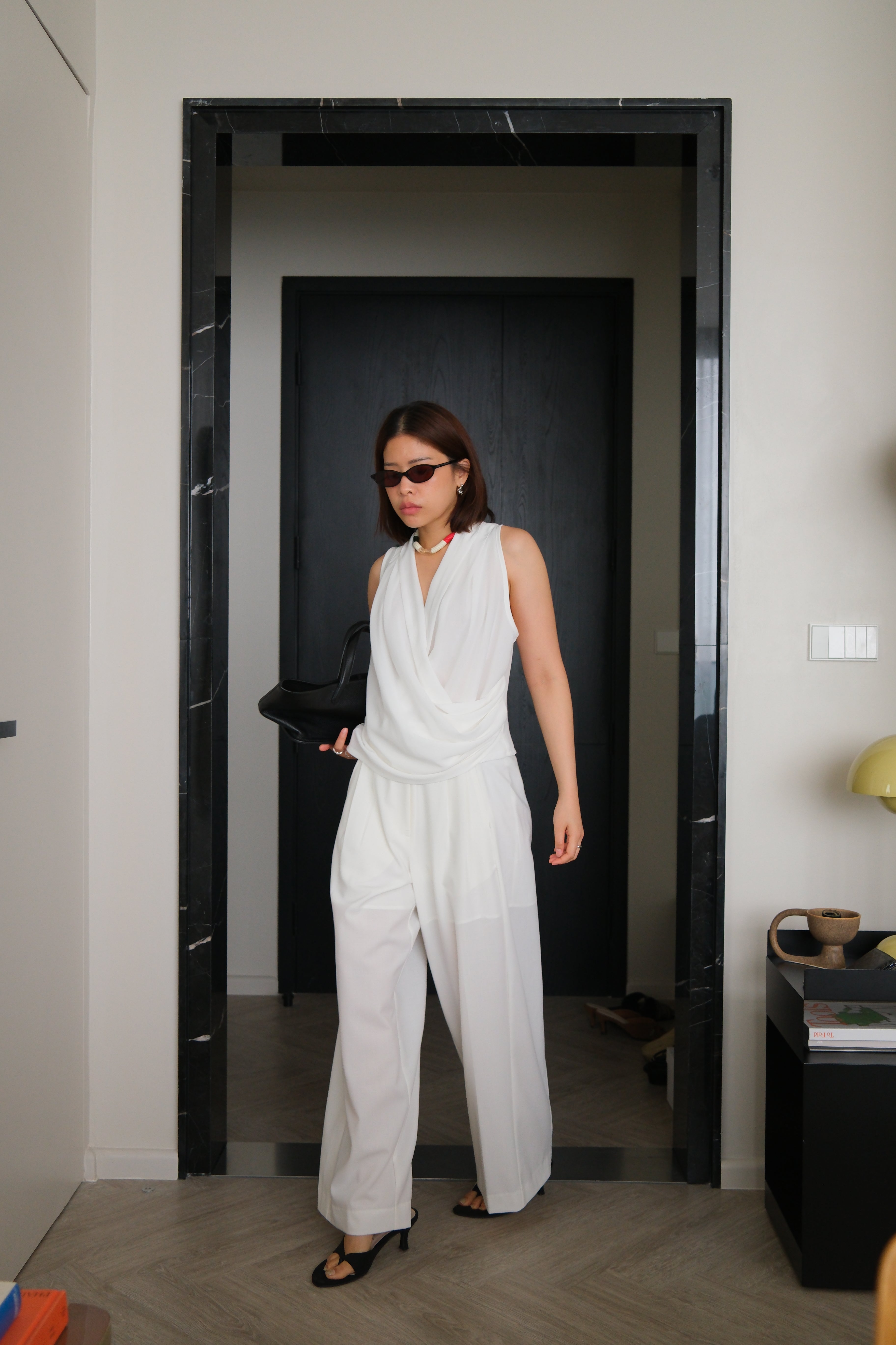 Jolie sheer wrap blouse