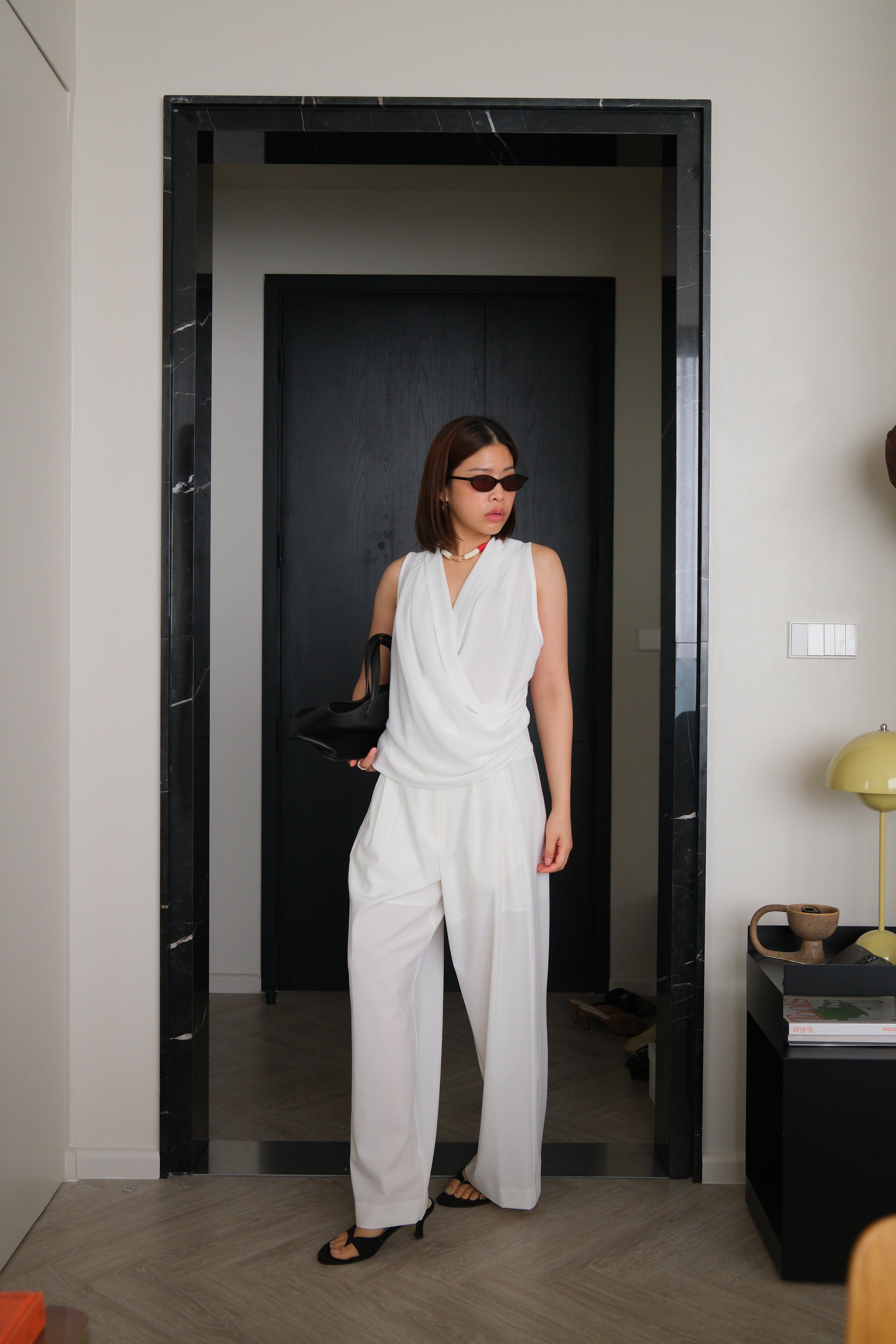 Jolie sheer wrap blouse