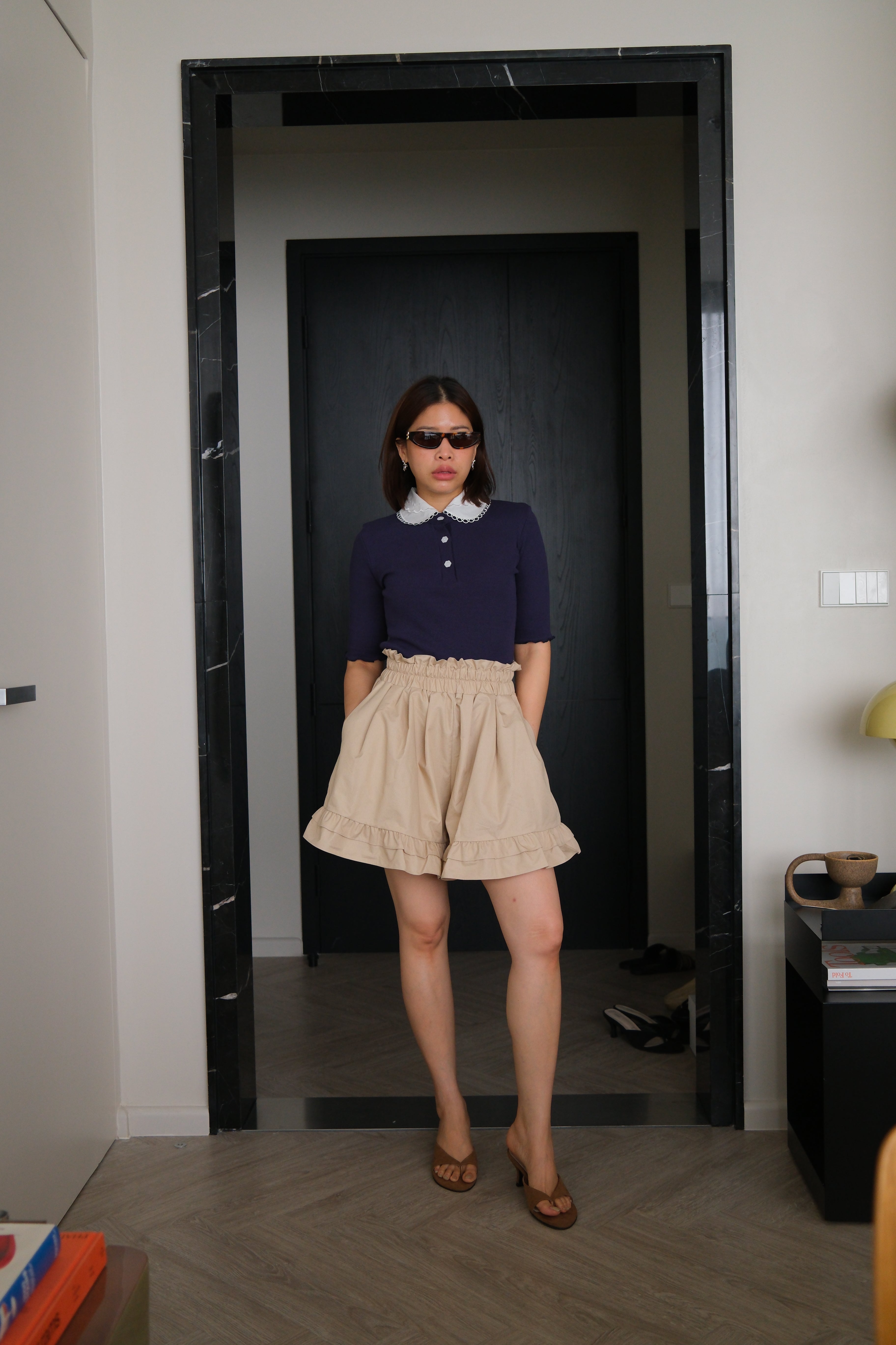 Kyla ruffled wide leg shorts
