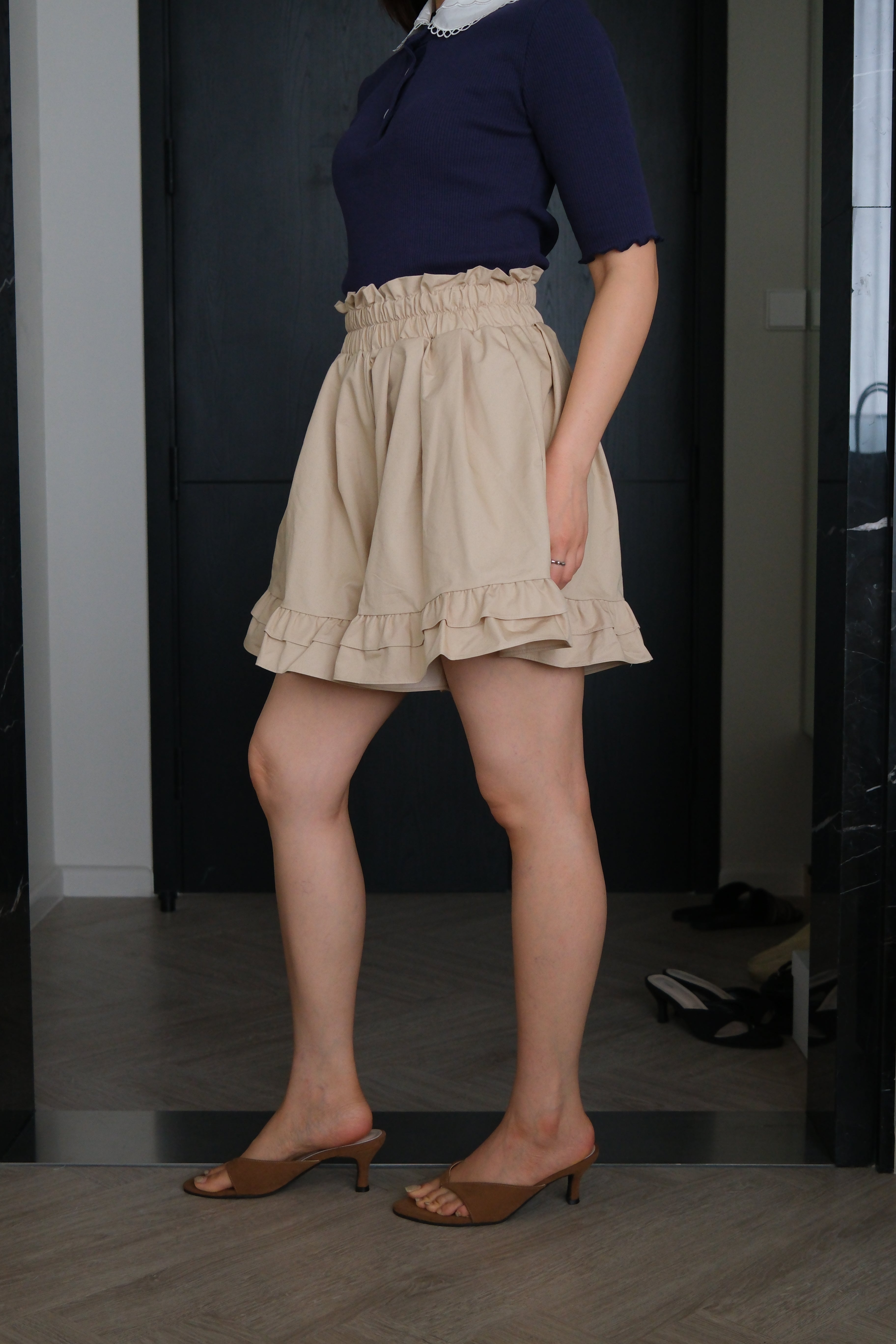 Kyla ruffled wide leg shorts