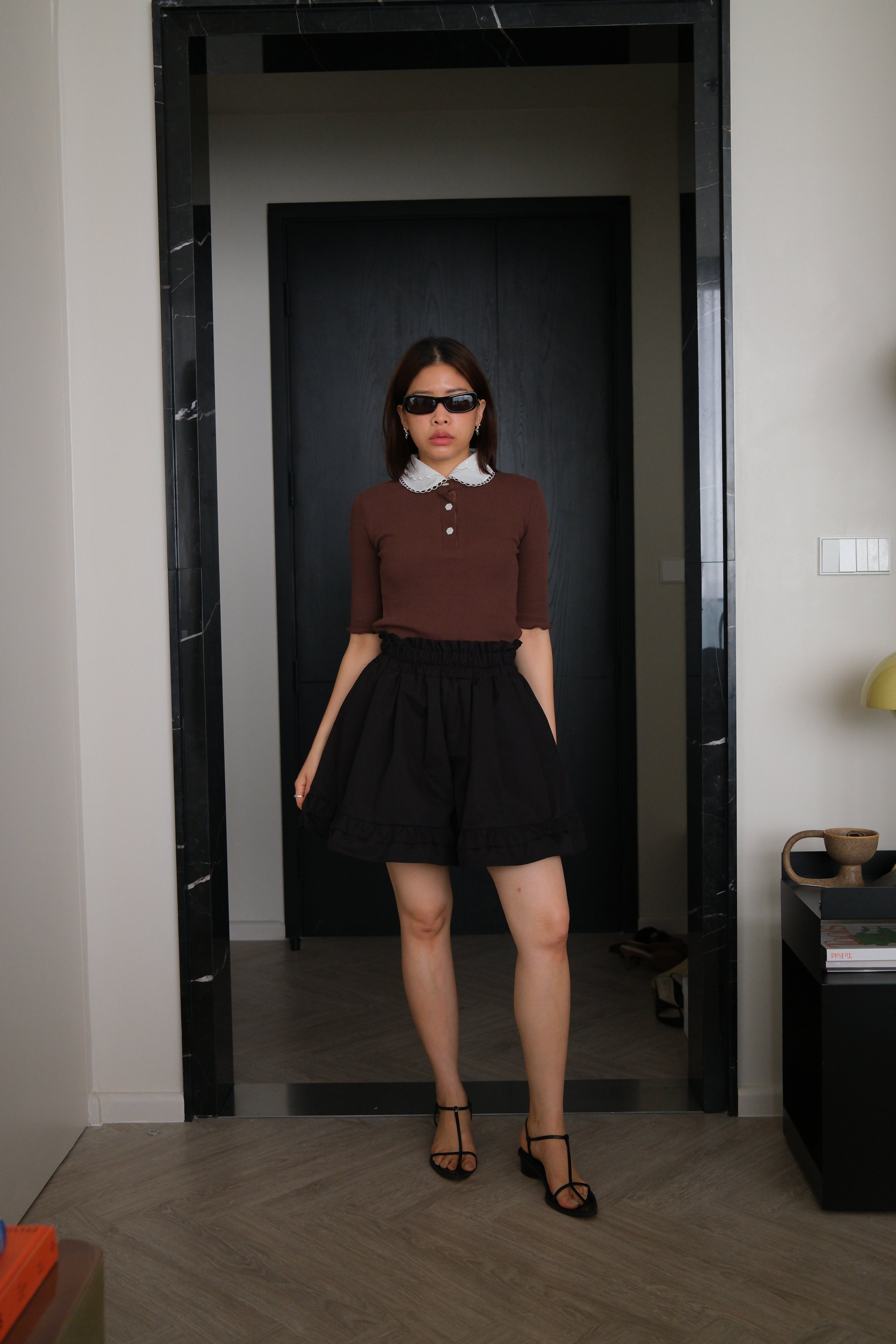 Kyla ruffled wide leg shorts