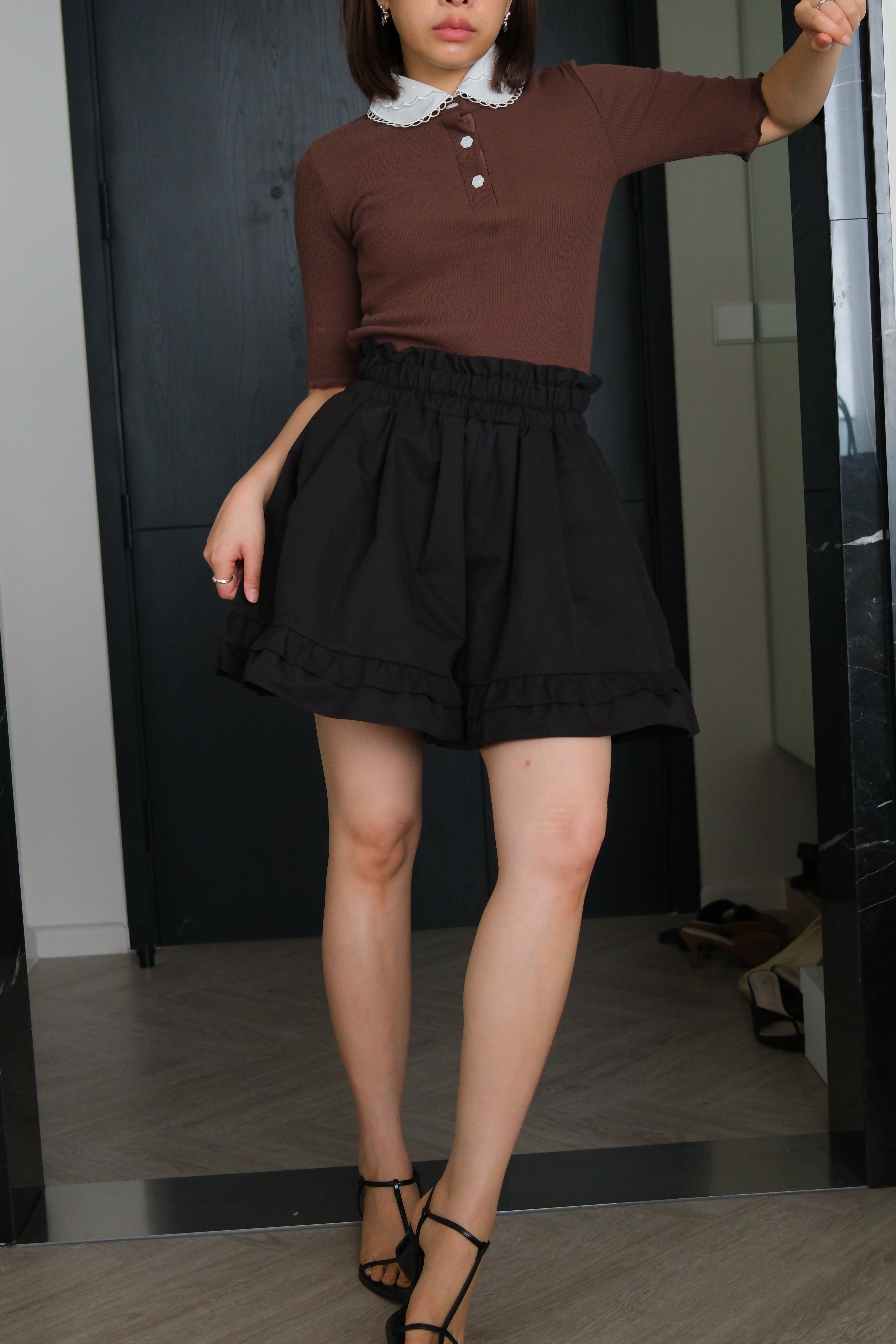 Kyla ruffled wide leg shorts