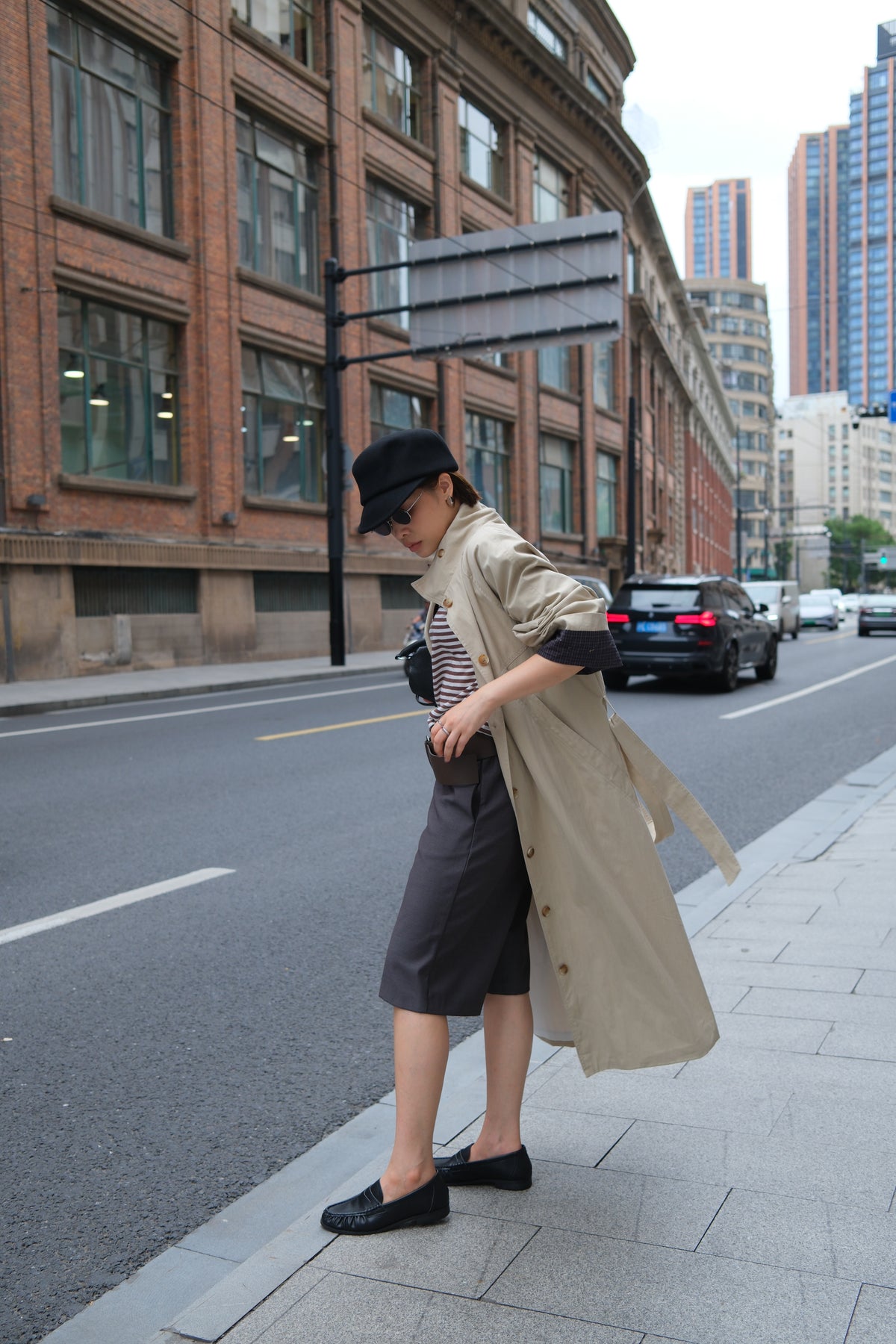 Briar Plaid Lined Trench Coat