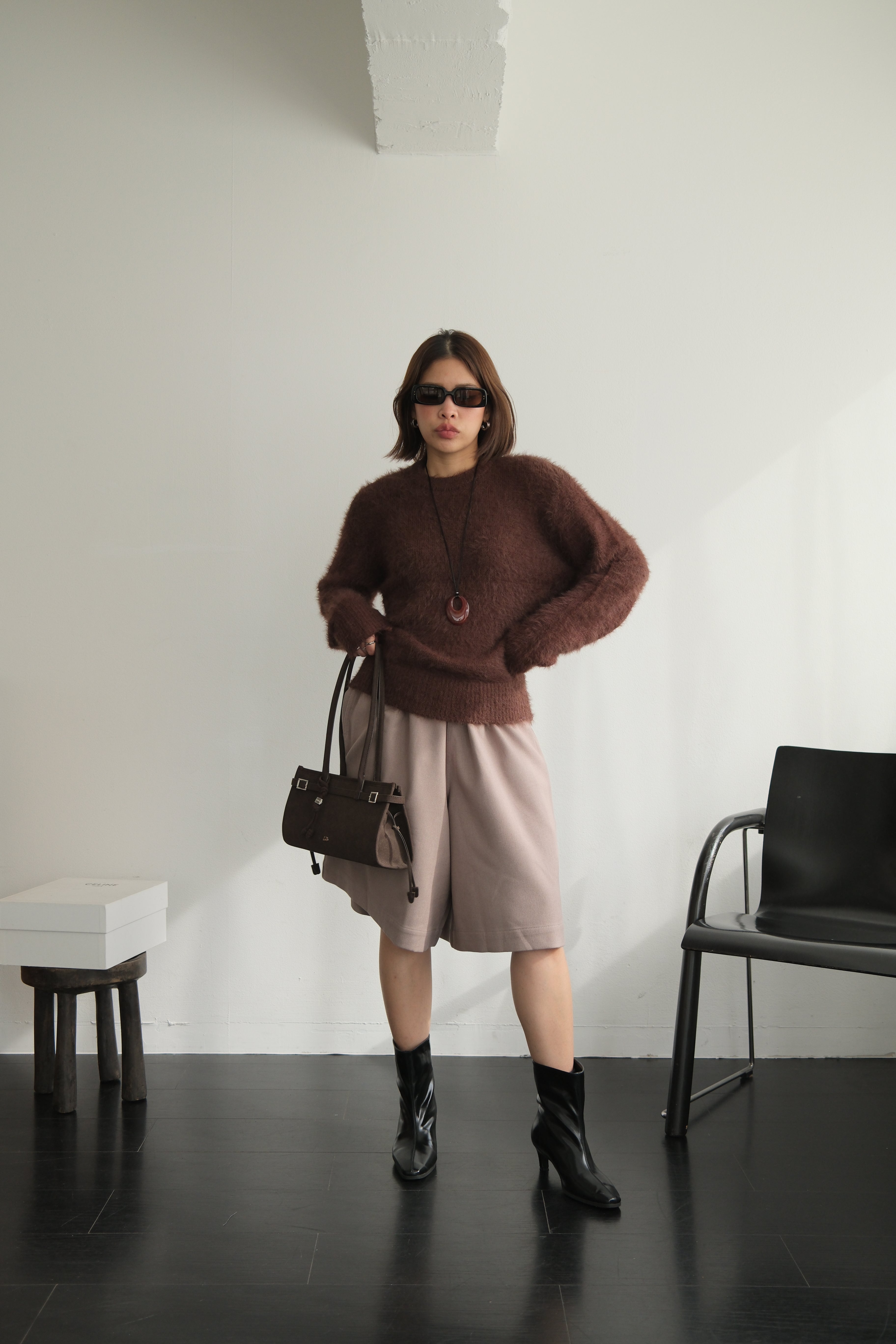 Holly fluffy knitted pullover