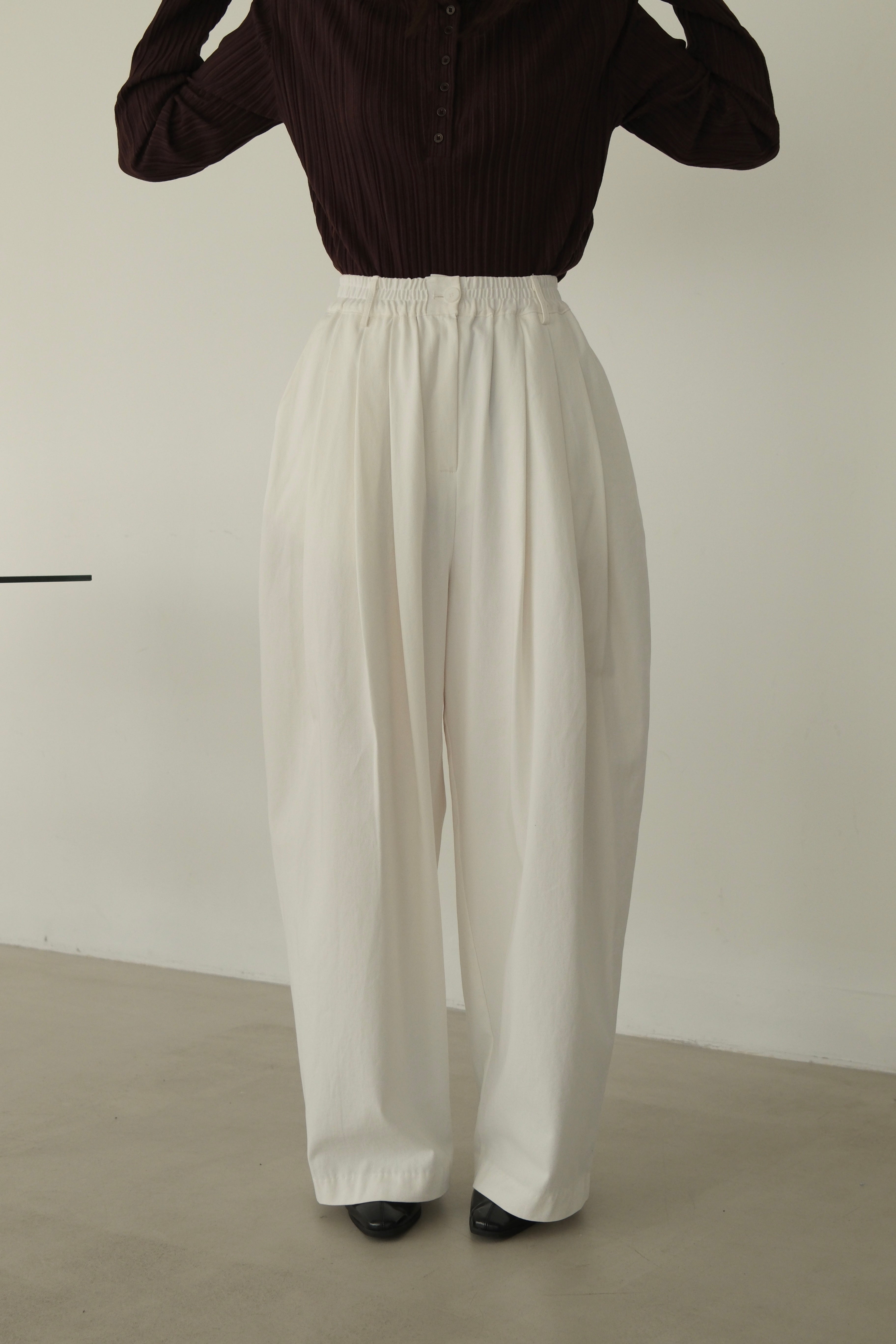 Polly elasticated waist wide leg pants