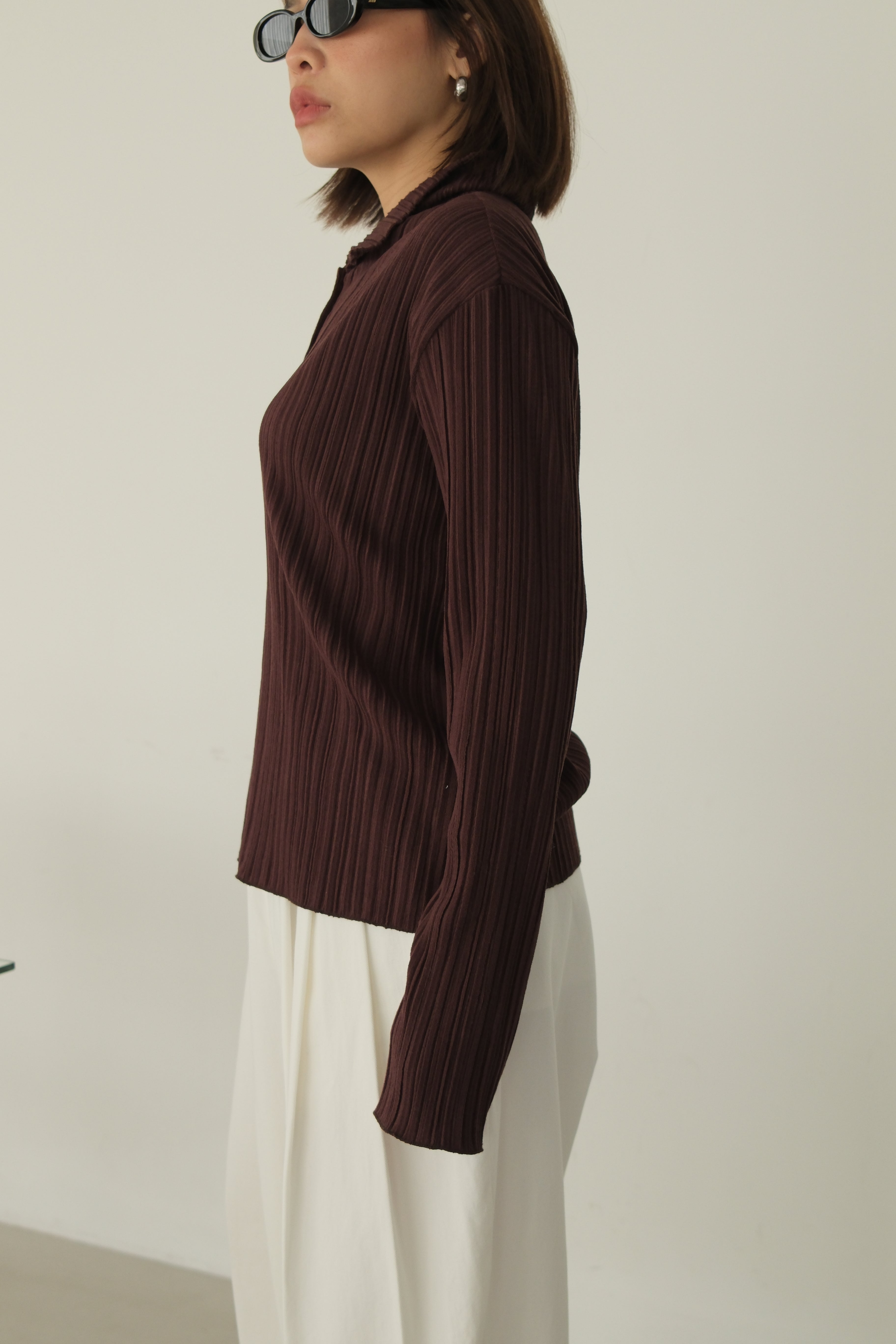 Glowny pleat polo top