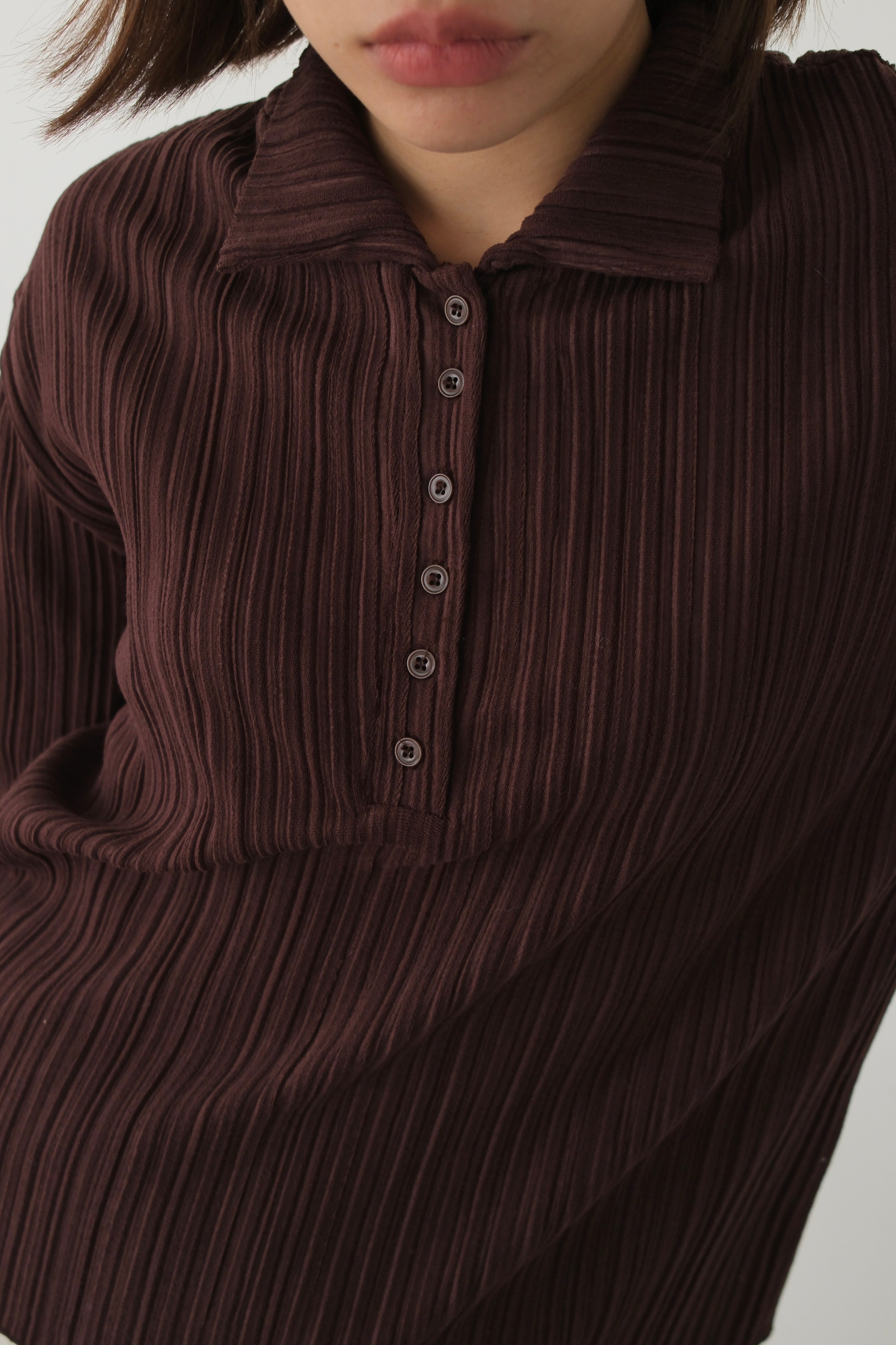 Glowny pleat polo top