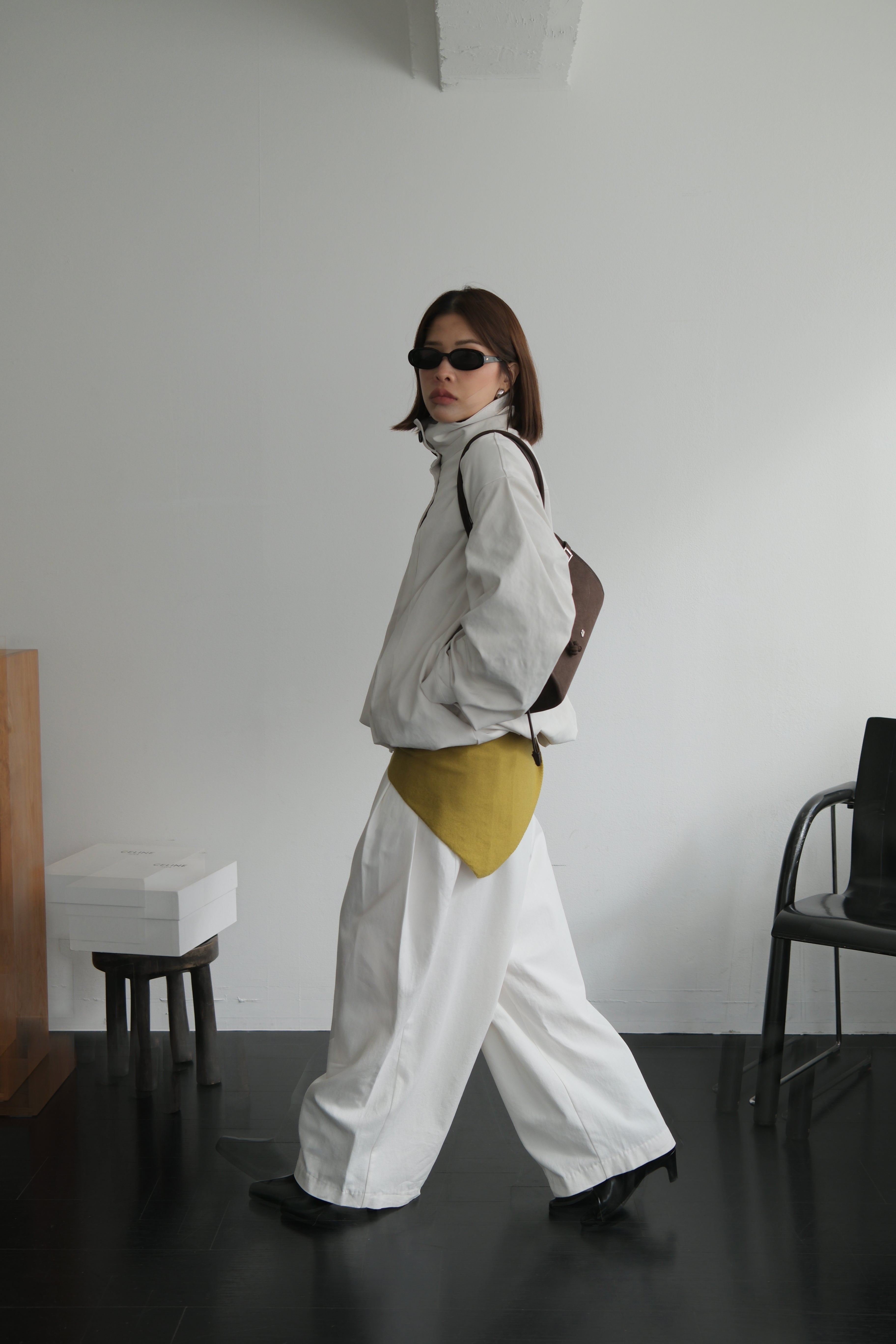 Polly elasticated waist wide leg pants