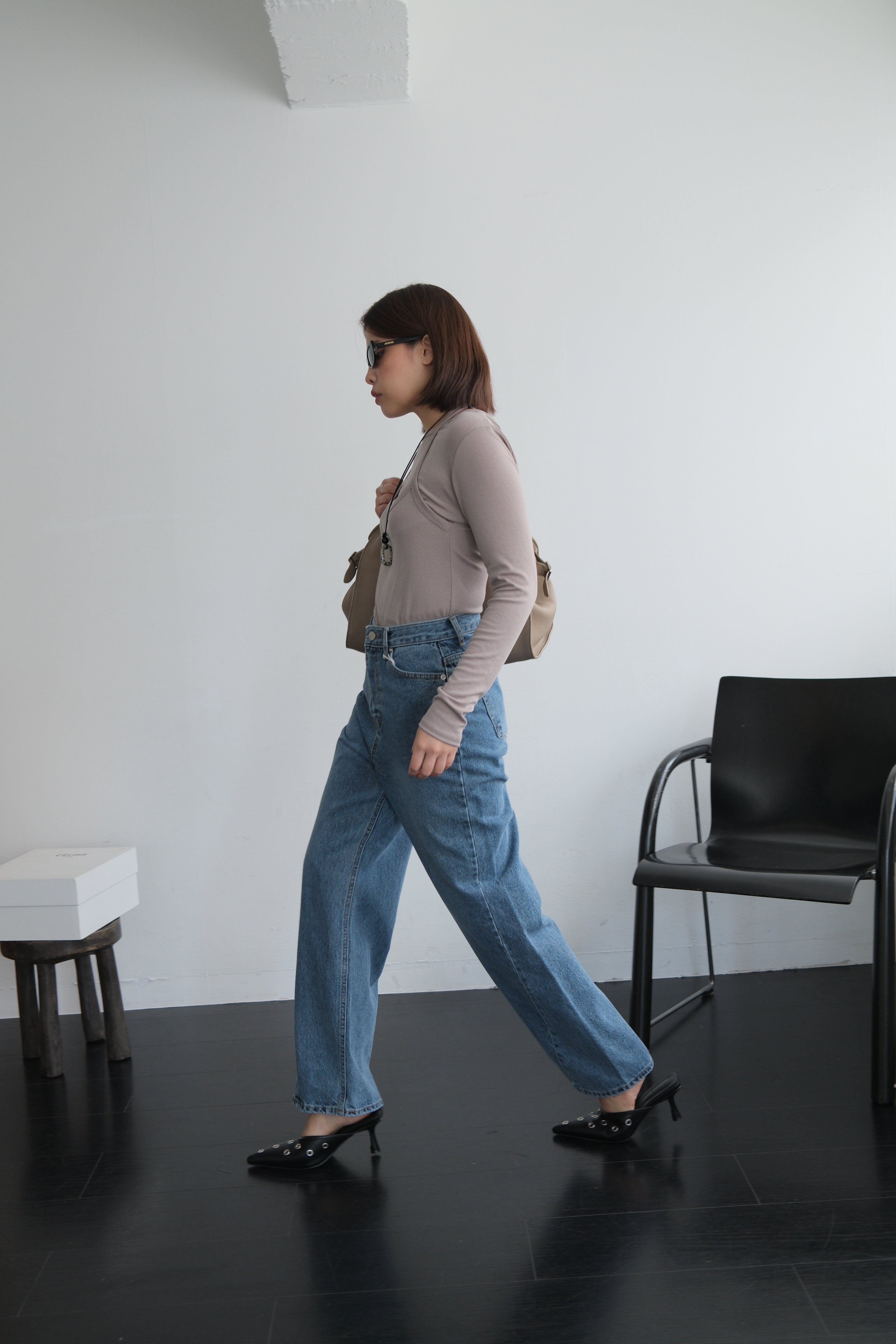 halter layered long-sleeve tee